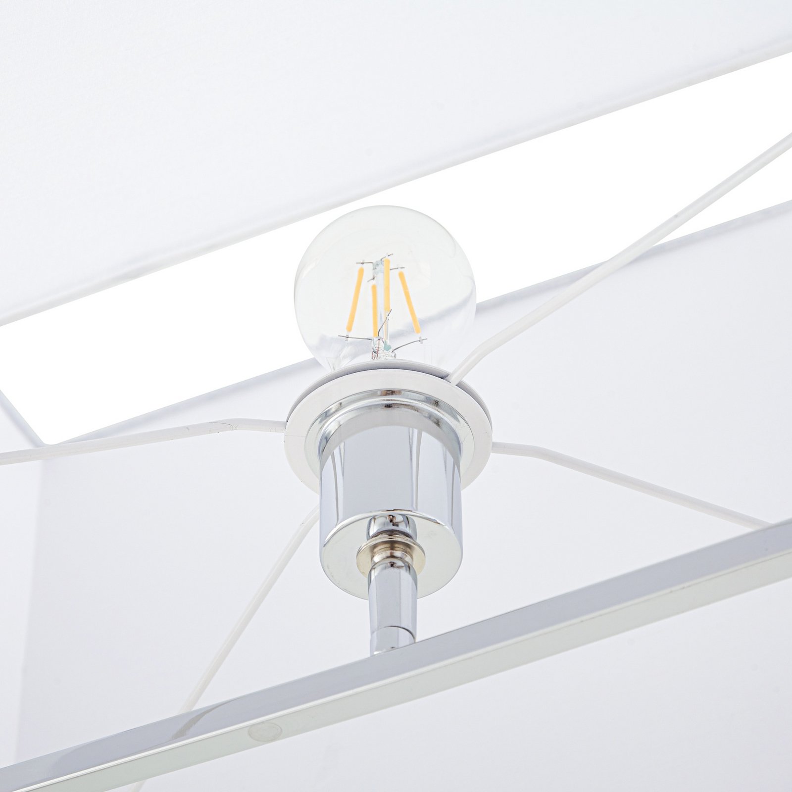 Evaine Lampadaire Chrome/White - Lucande