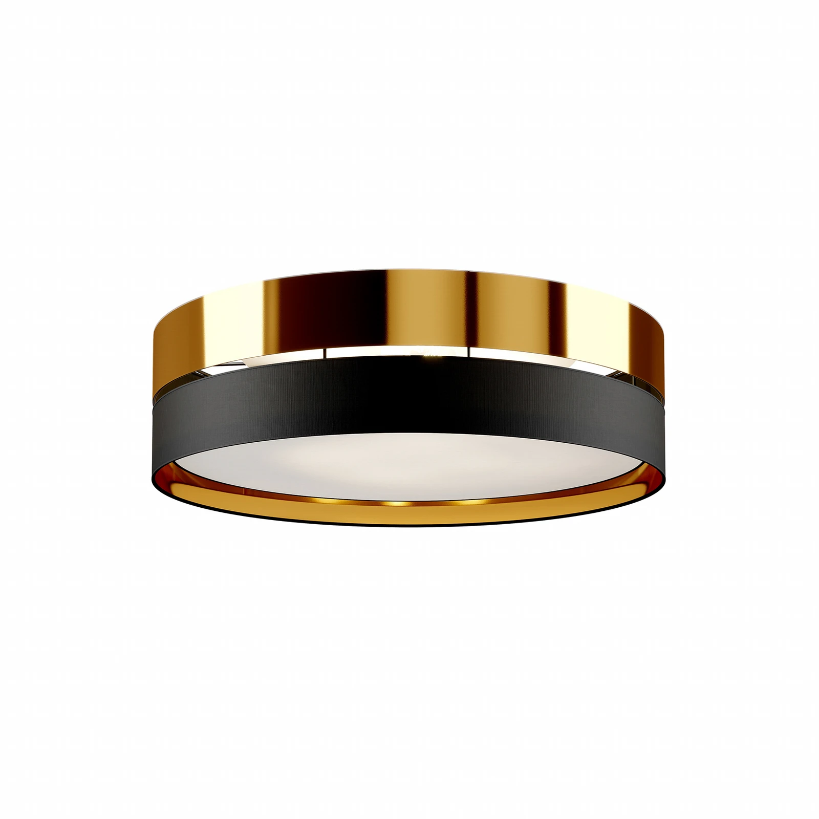 Plafoniera Hilton, nero/oro, Ø 60 cm