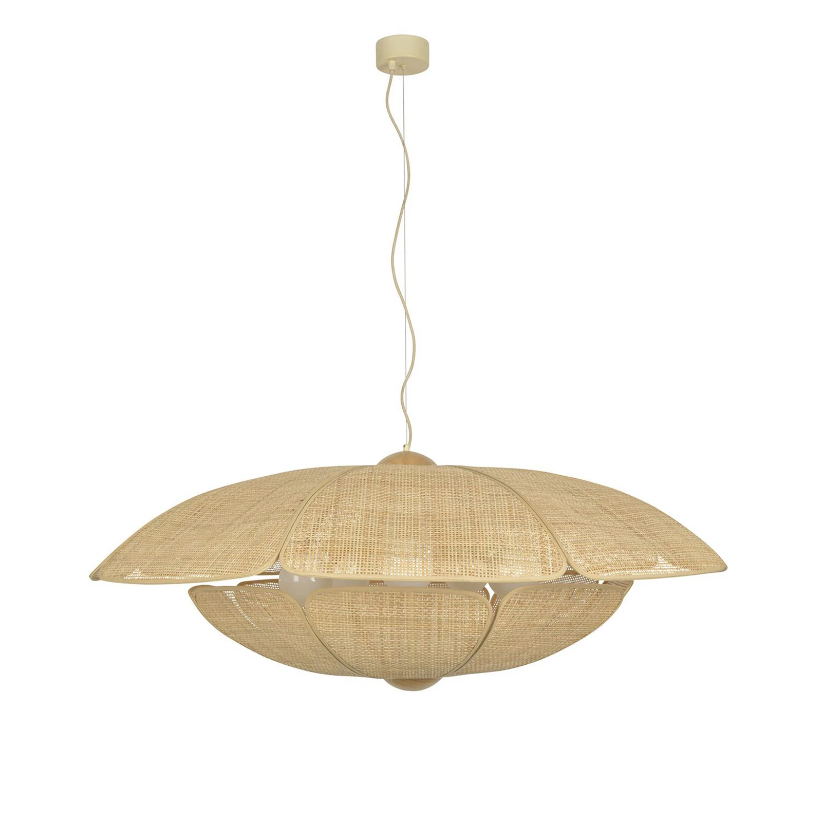 MARKET SET Hängelampe Coquillage, 110 cm, naturfarben Rattan