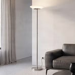 Lindby LED-Stehleuchte Ragna, nickel, Metall, dimmbar