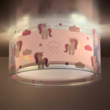 Dalber Unicorns plafondlamp eenhoornmotief 1-lamps