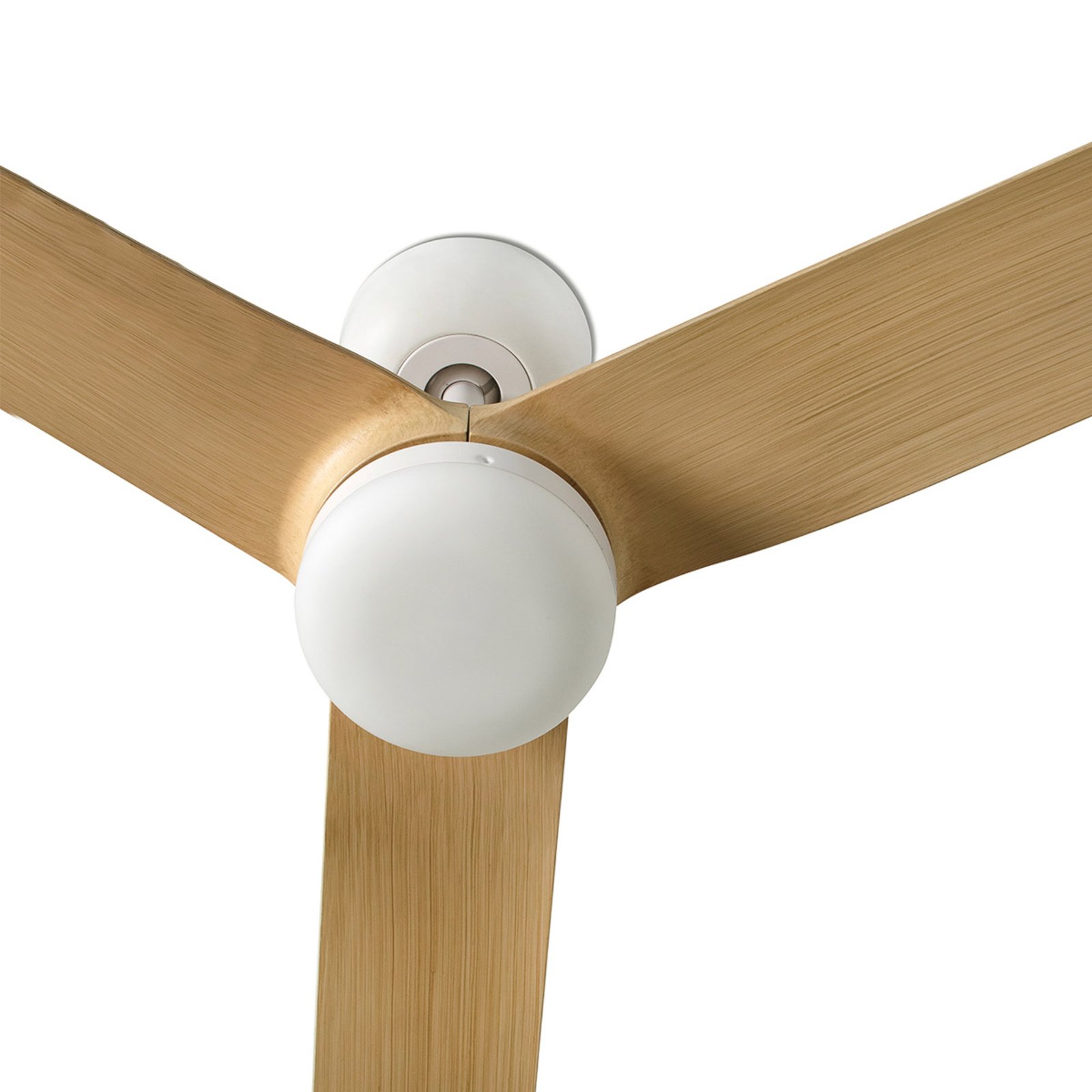 Punt M ceiling fan, DC, white/light wood