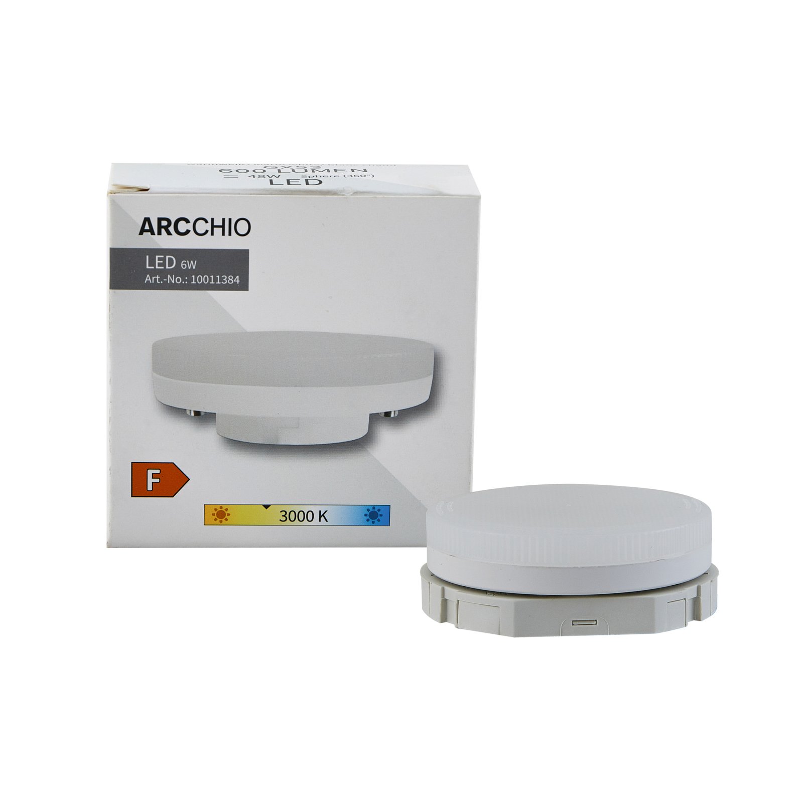 Arcchio bombilla LED GX53 6W atenuable 3.000K