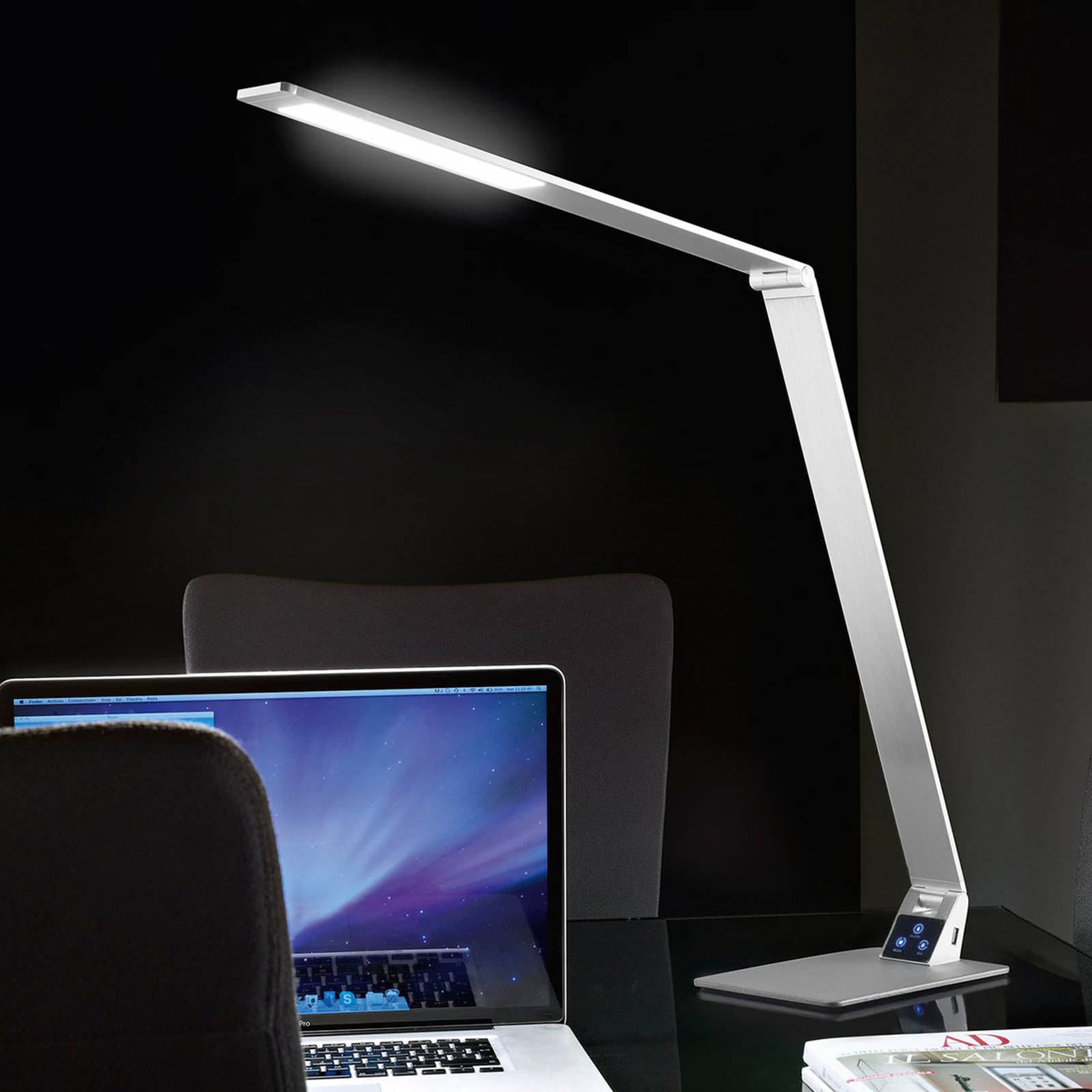 Flat LED desk lamp Wasp made of aluminium | Lights.co.uk