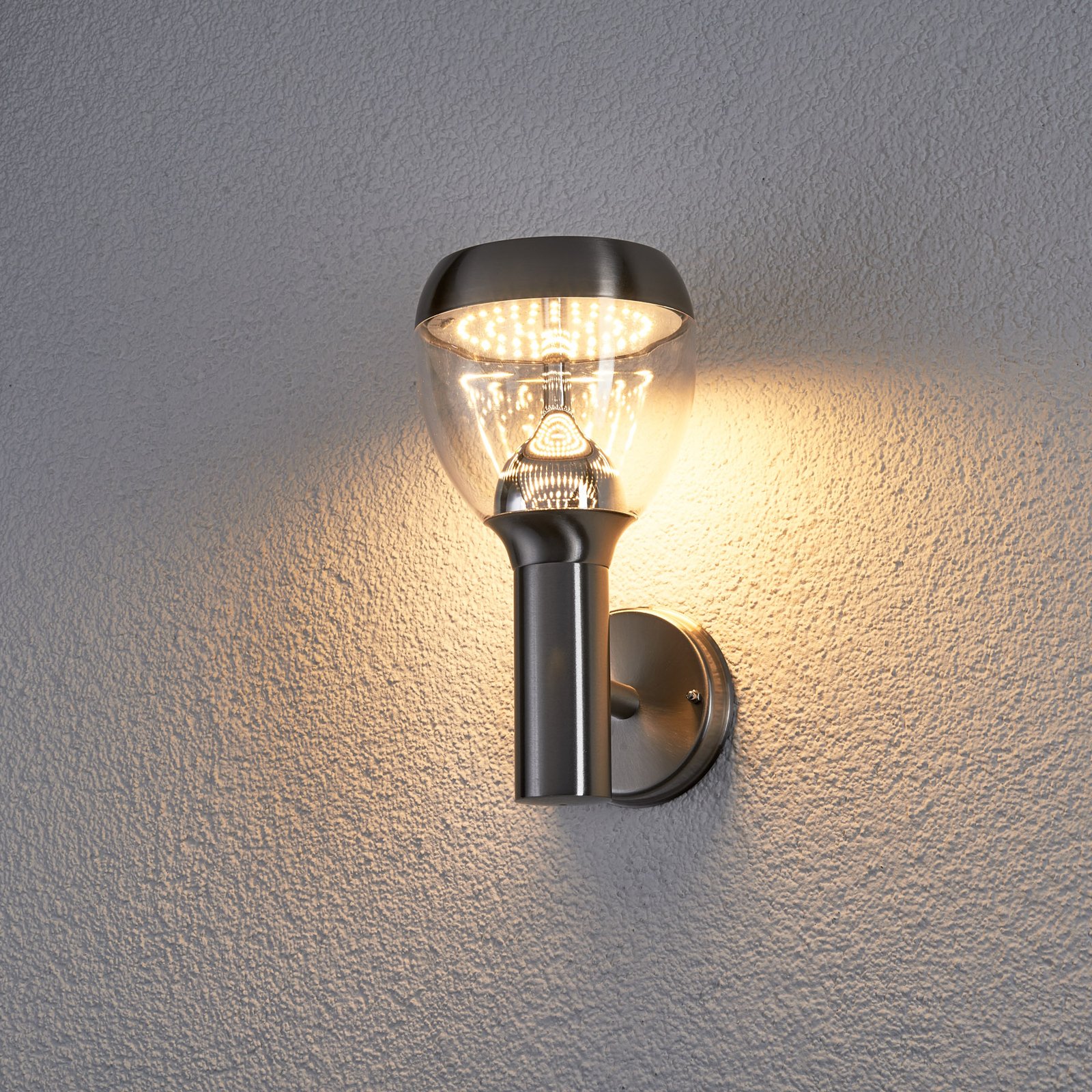 Etta LED outdoor wall light made of stainl. steel