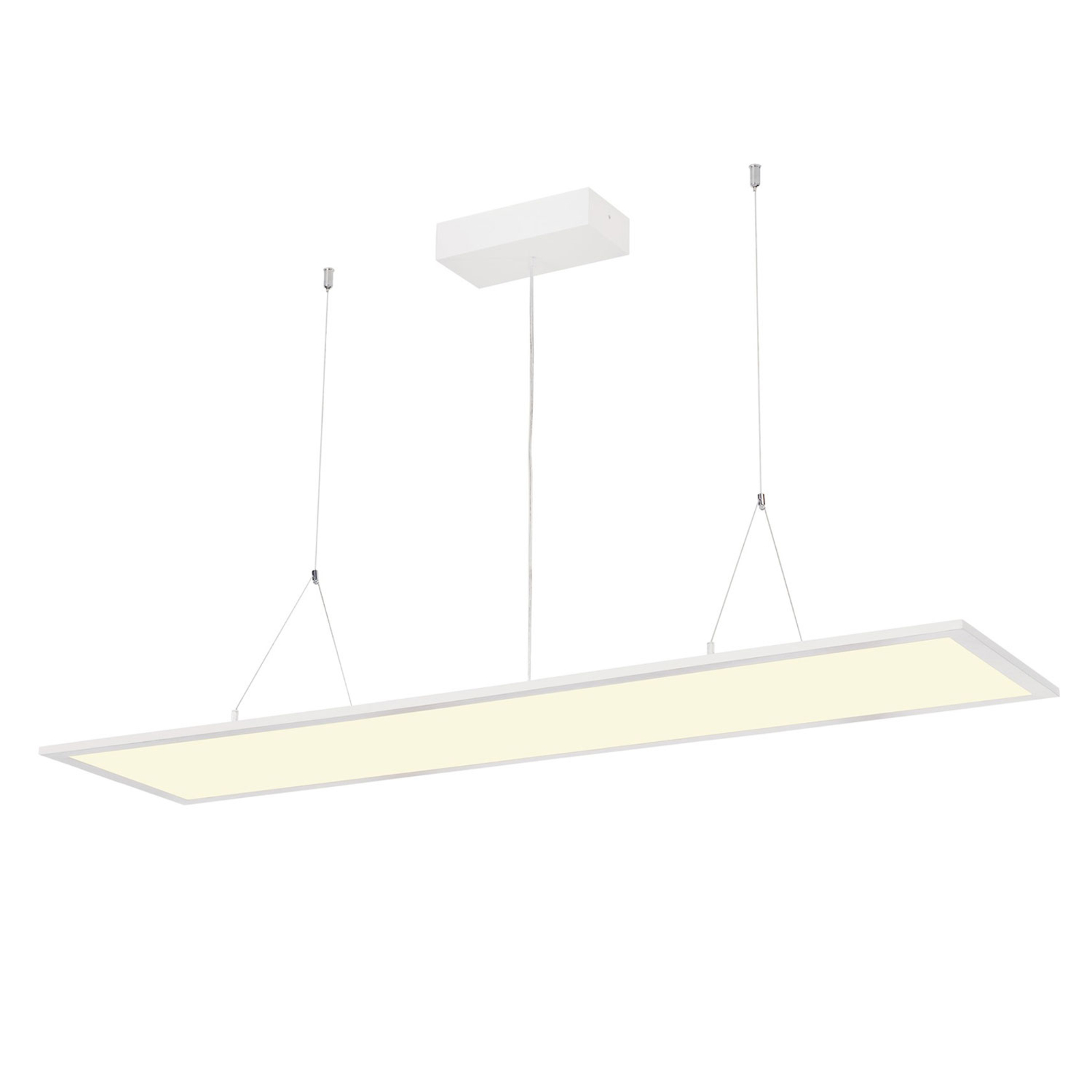 SLV I-Pendant Pro office hanging light white 4000K, for Workroom / Office, aluminium, PMMA, 42 W, energy efficiency: A+, L: 119.5 cm, W: 29.5 cm