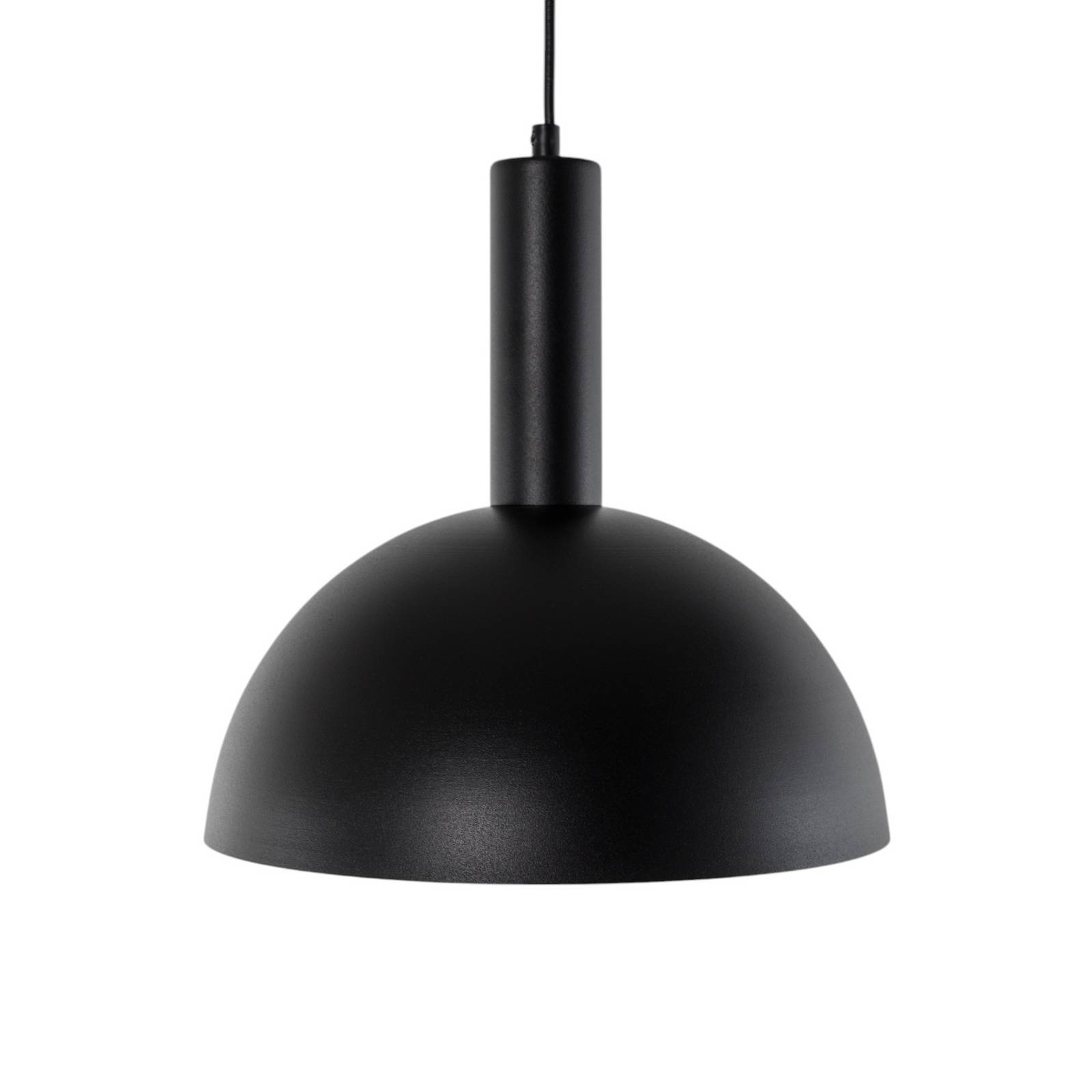 Lampa wisząca Vitrum Cupola M, czarna, półokrągła, Ø 30 cm