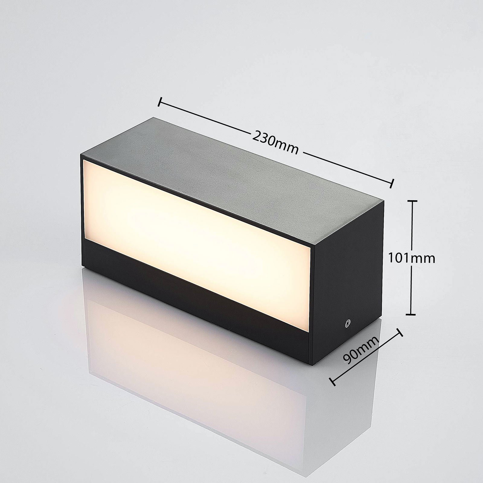 LED kültéri fali lámpa Nienke, IP65, 23 cm