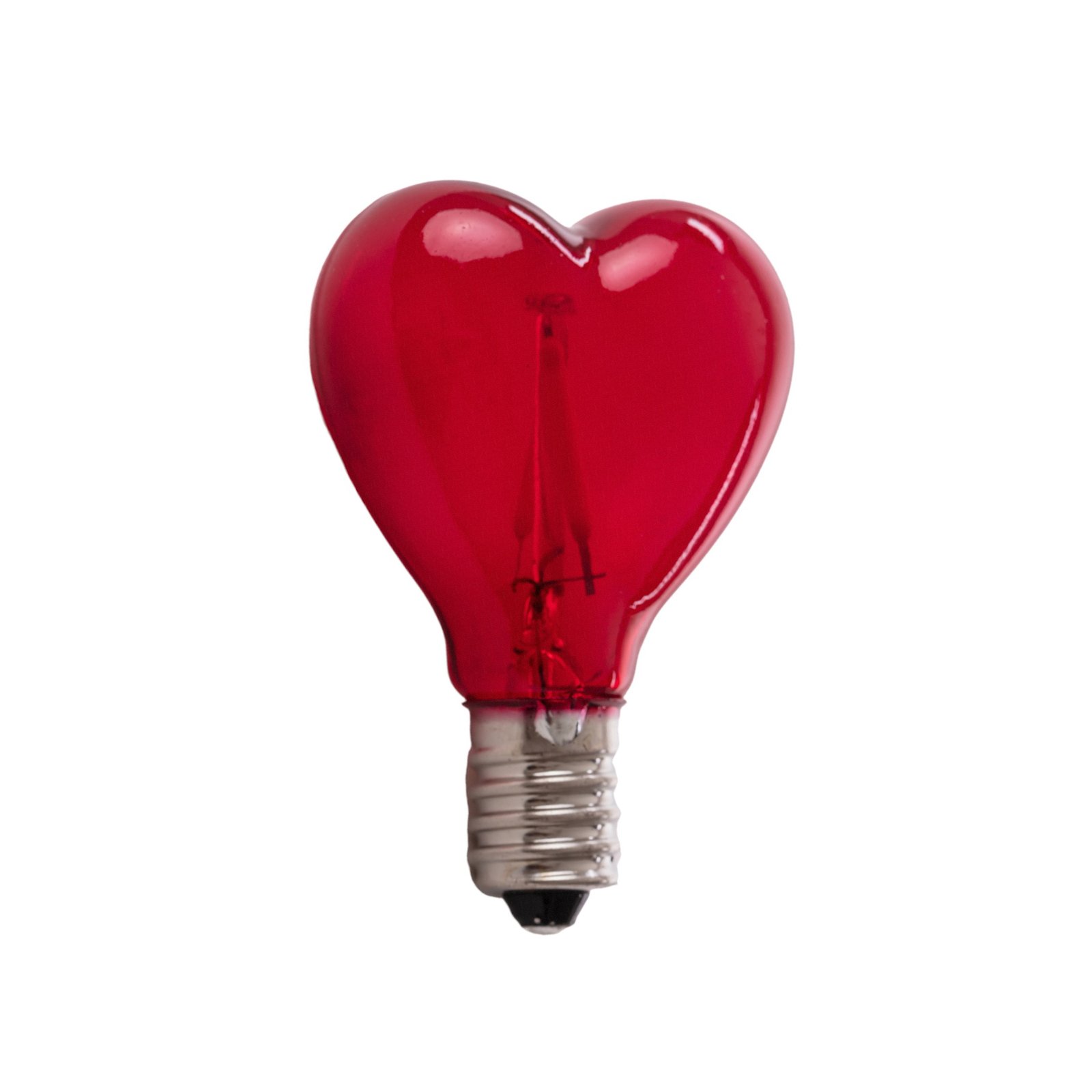 E14 1W LED izzó 5 V Mouse Lamp-hoz, szív piros
