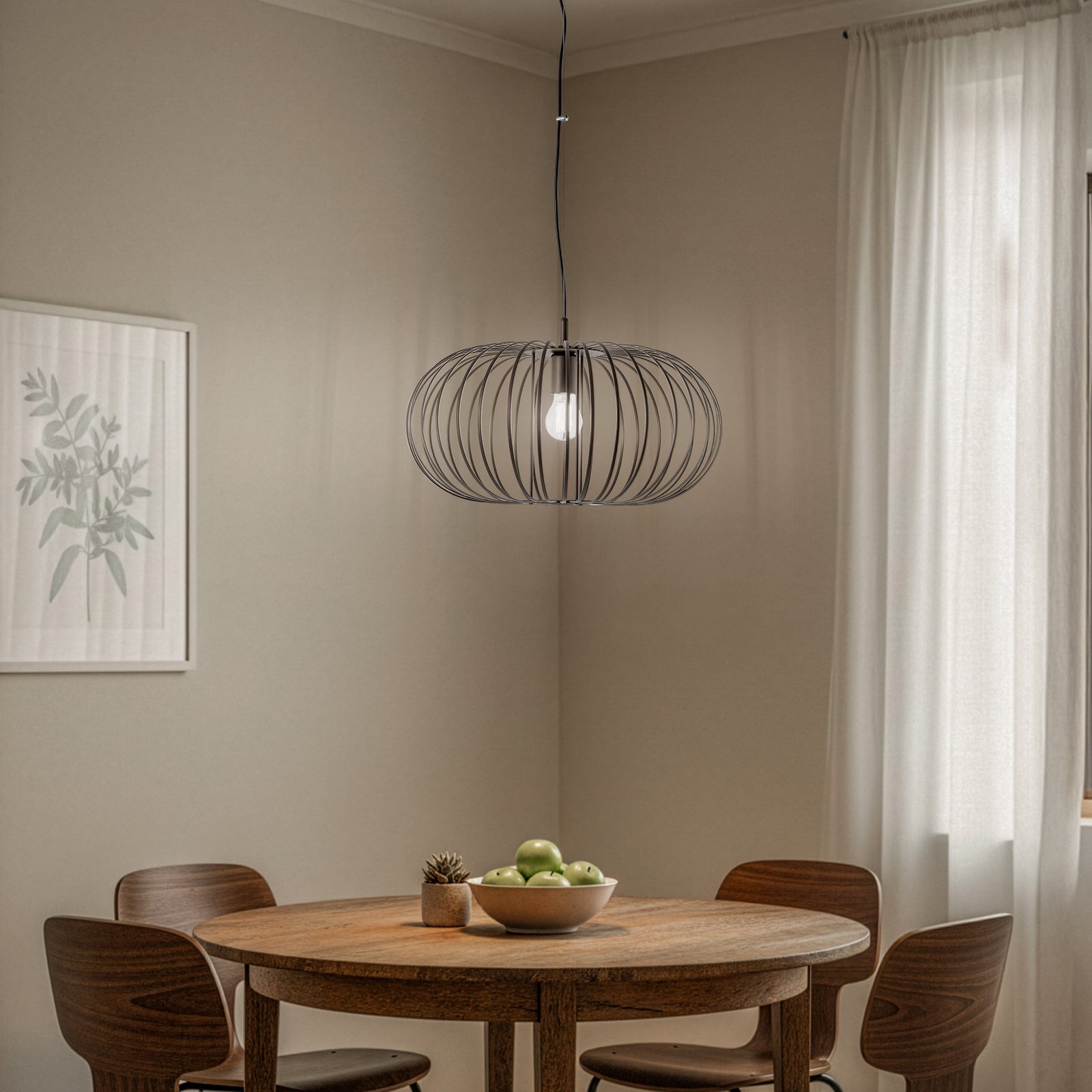 Pakabinamas šviestuvas „Globe“, kavos spalvos, Ø 51 cm, metalas, 1 lemputė, E27