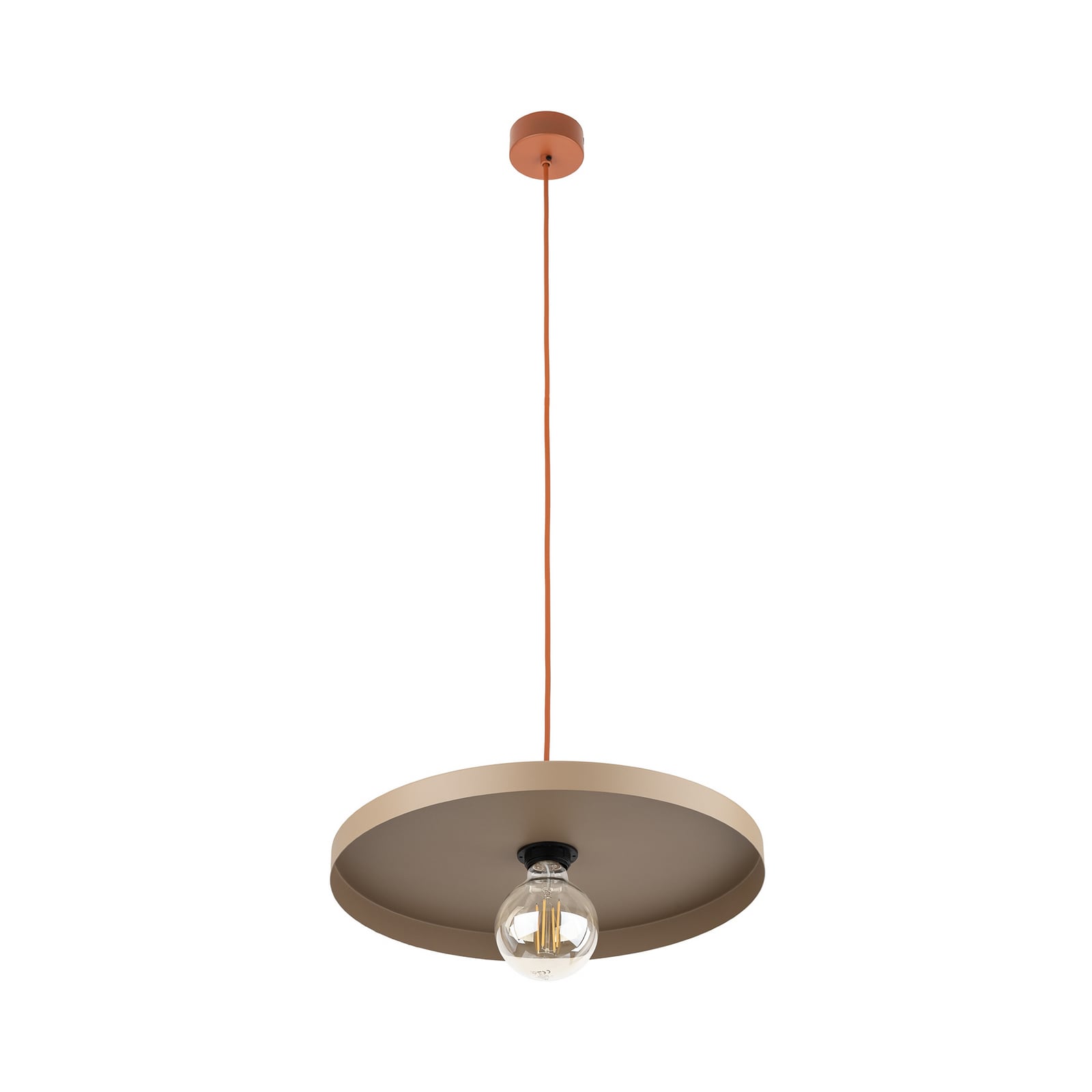 Suspension Sila, sable/rouge, métal, Ø 45 cm, E27