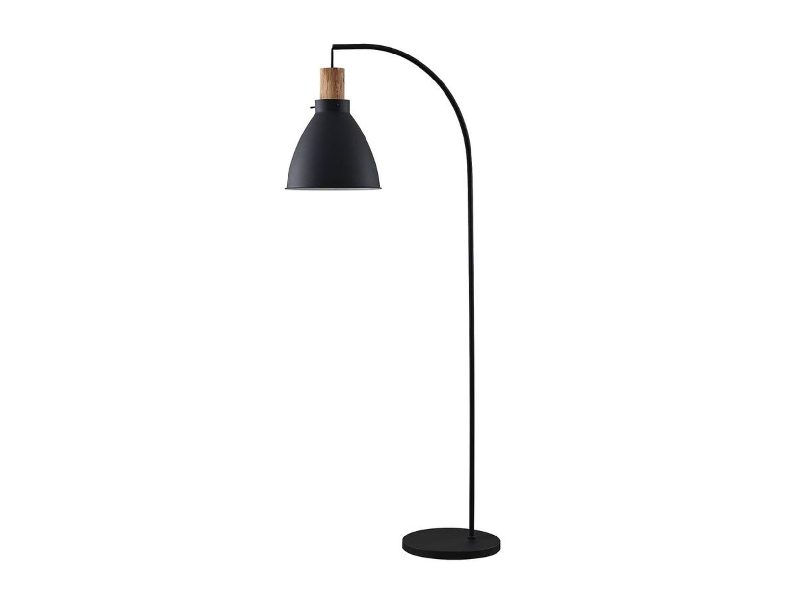 Trebale Stojaca Lampa Black/Light Wood - Lindby