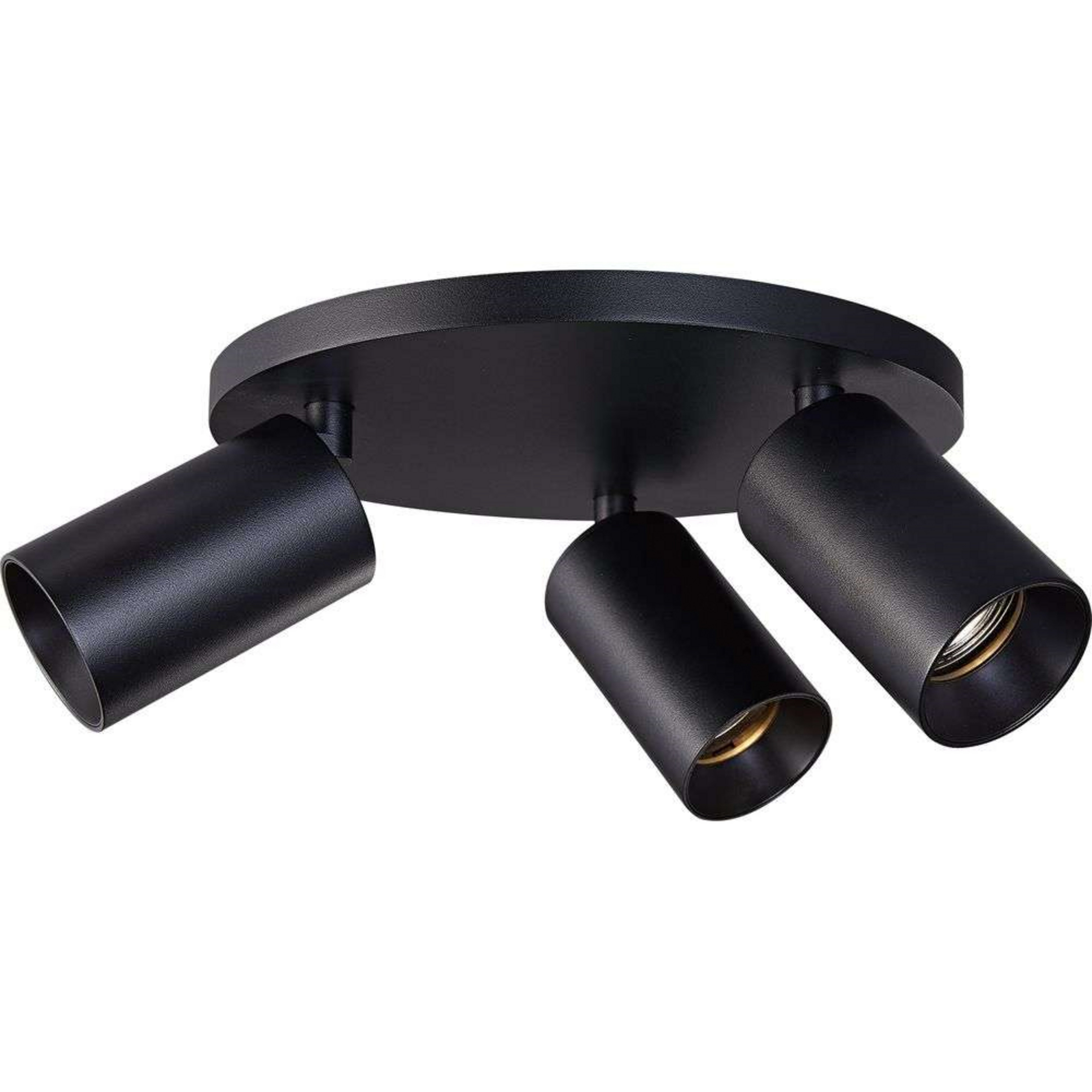 SpotOn Circle3 Plafond/Wandlamp Zwart - Antidark