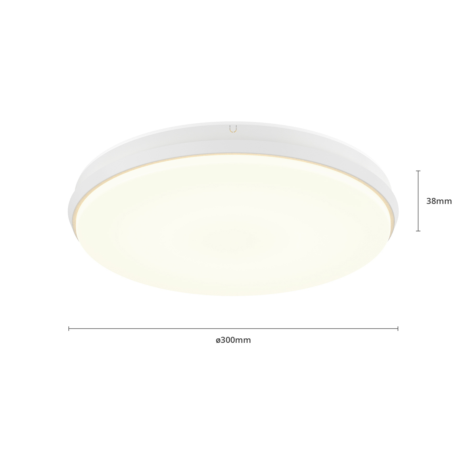 Arcchio Brady LED-Deckenlampe, weiß, rund, 30 cm