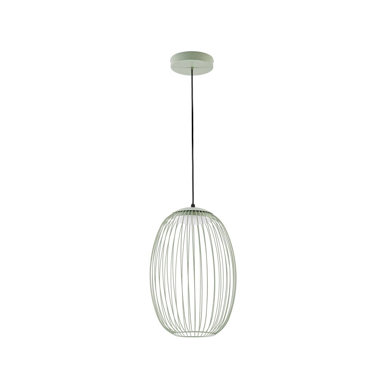 Lucande LED-Außenhängeleuchte Richi, grün, Ø 35 cm, dimmbar