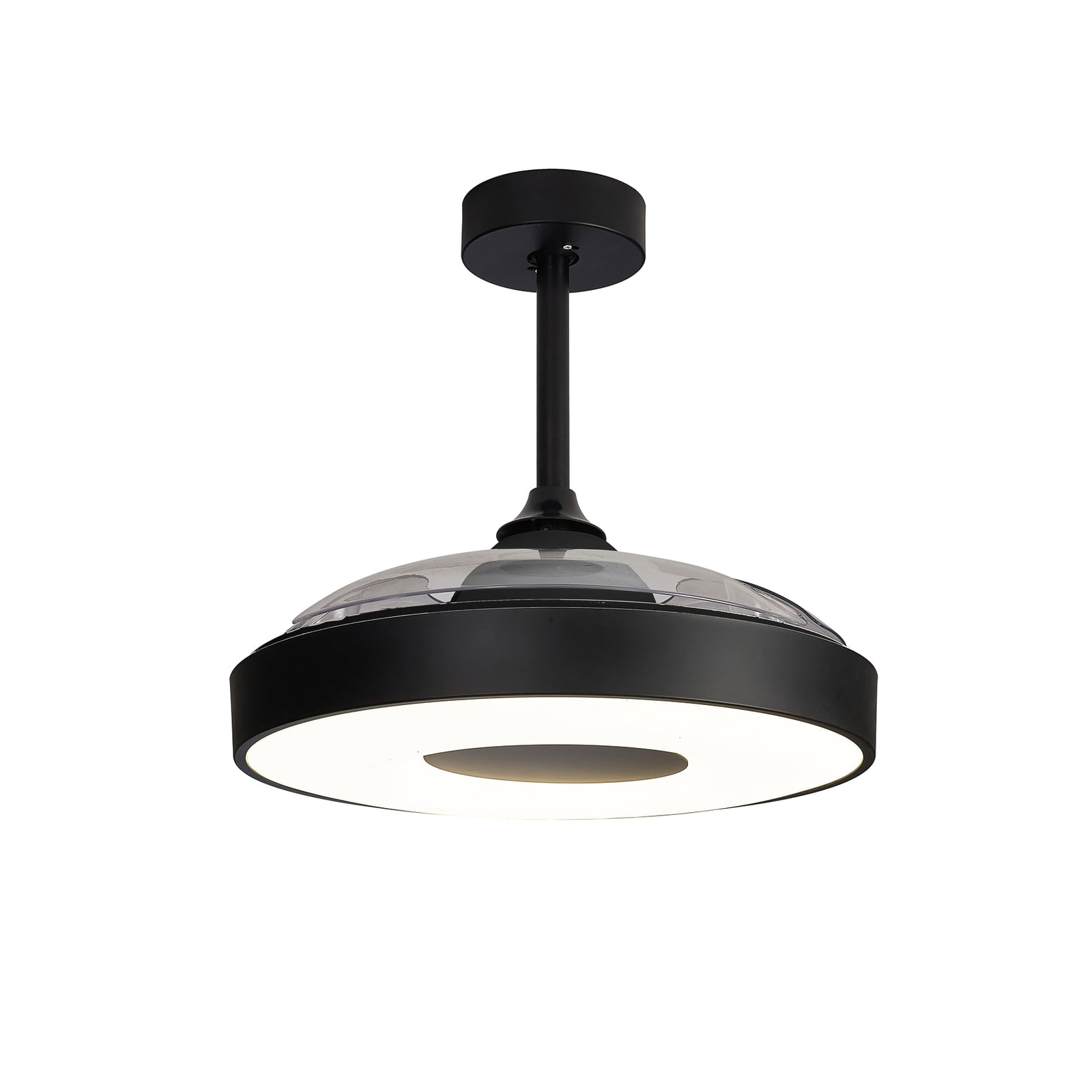 Coin LED-Deckenventilator, schwarz, DC leise, CCT - Mantra