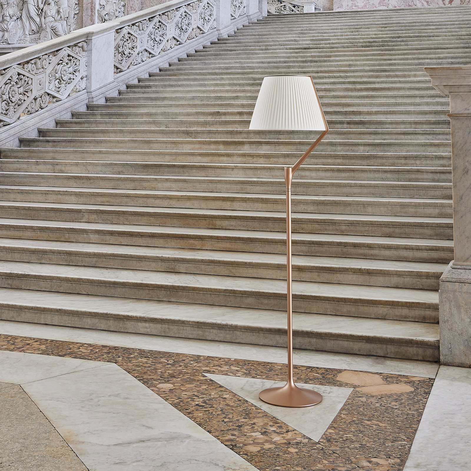 Kartell Angelo Stone LED floor lamp, copper