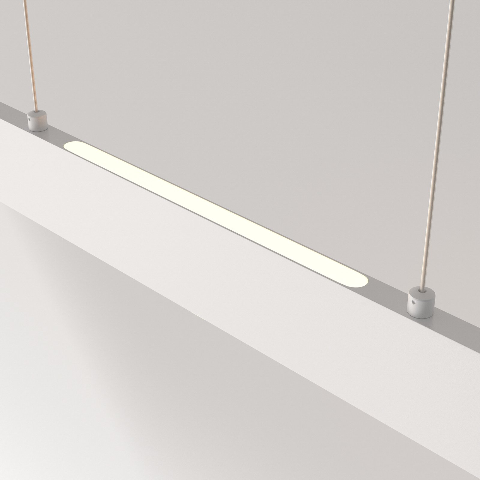 Maytoni LED hanglamp Step, wit, 118,5 cm, 3.000 K, aluminium