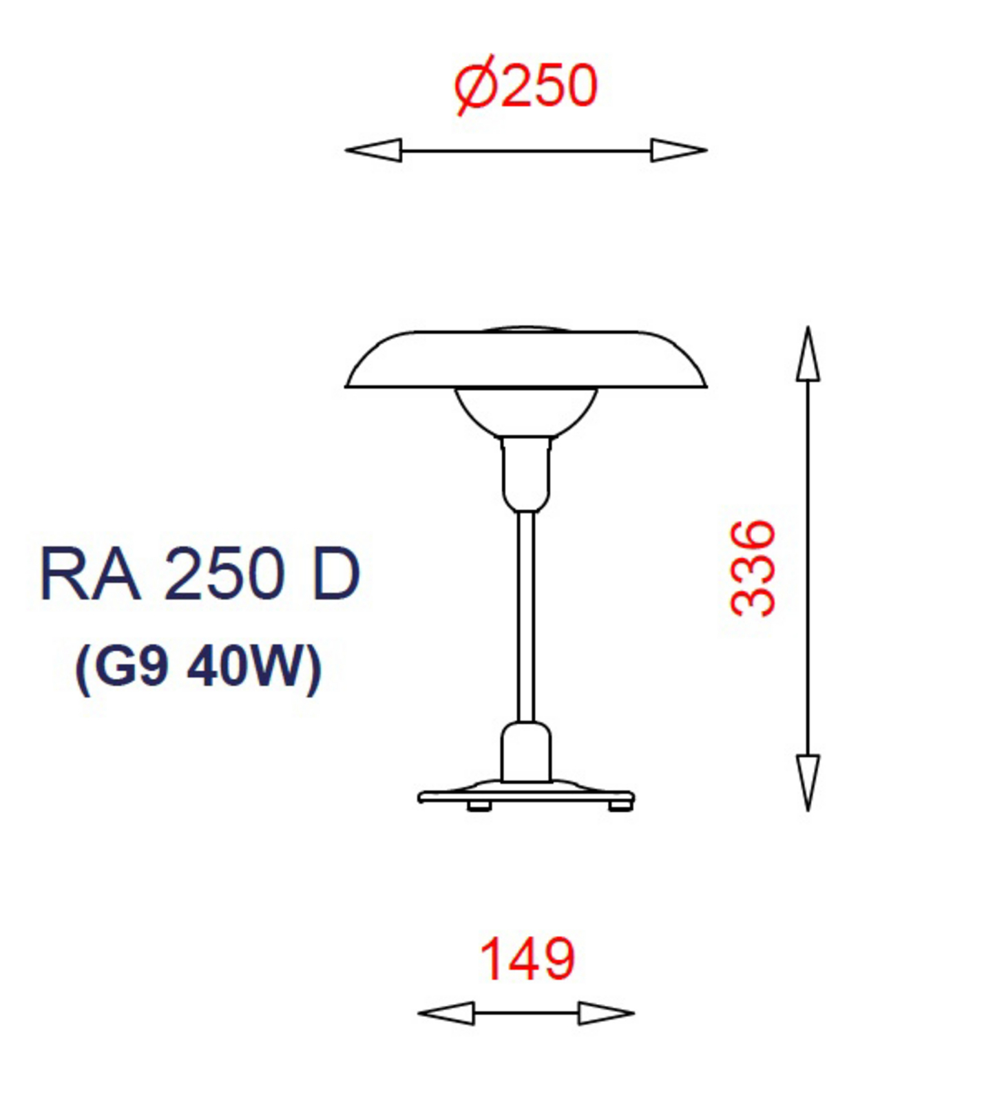 RA 250 D Lampă de Masă Opal Glass - Piet Hein