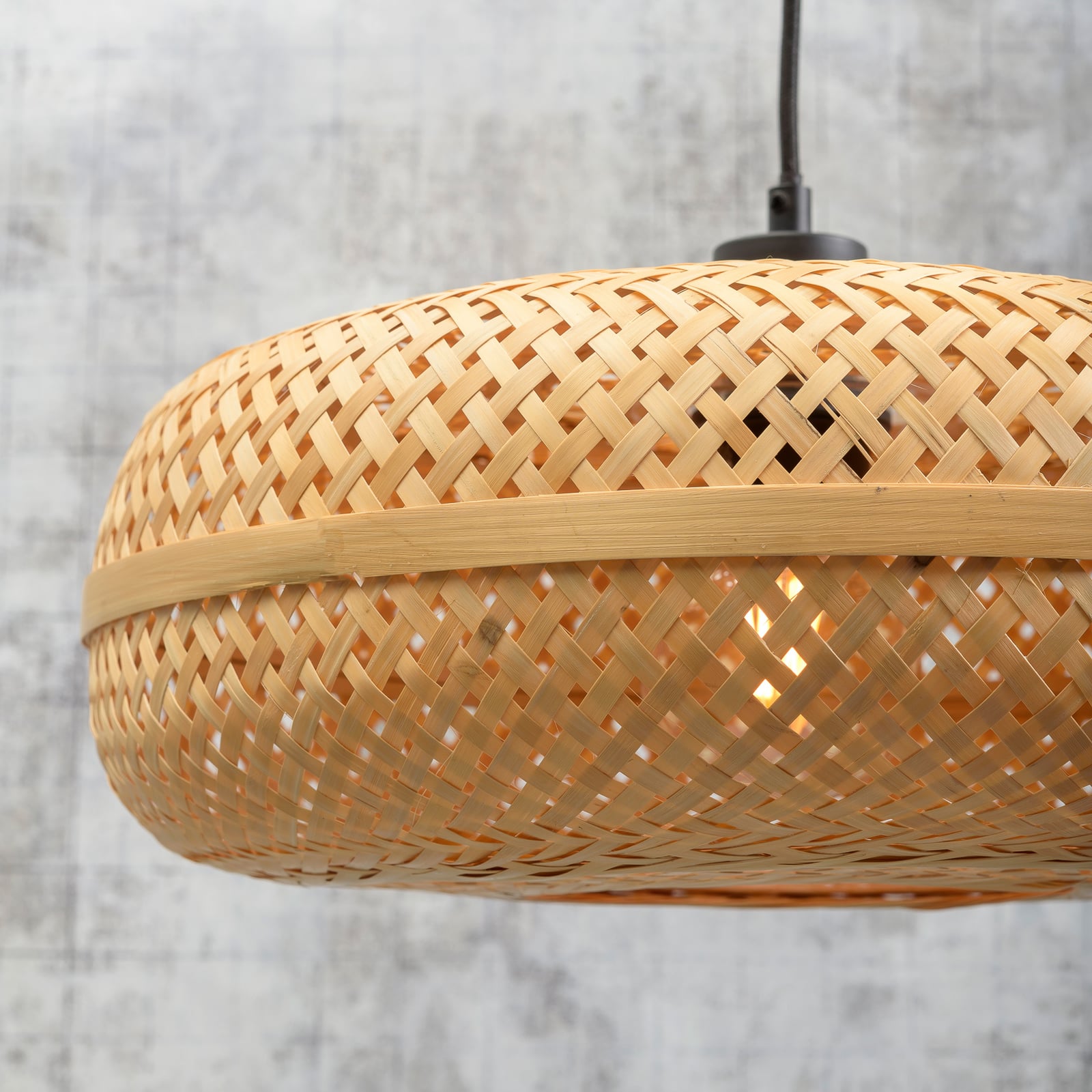 GOOD & MOJO Candeeiro suspenso Palawan, natural, Ø 40 cm, bambu, E27 GOOD & MOJO Candeeiro suspenso Palawan, natural, Ø 40 cm, bambu, E27