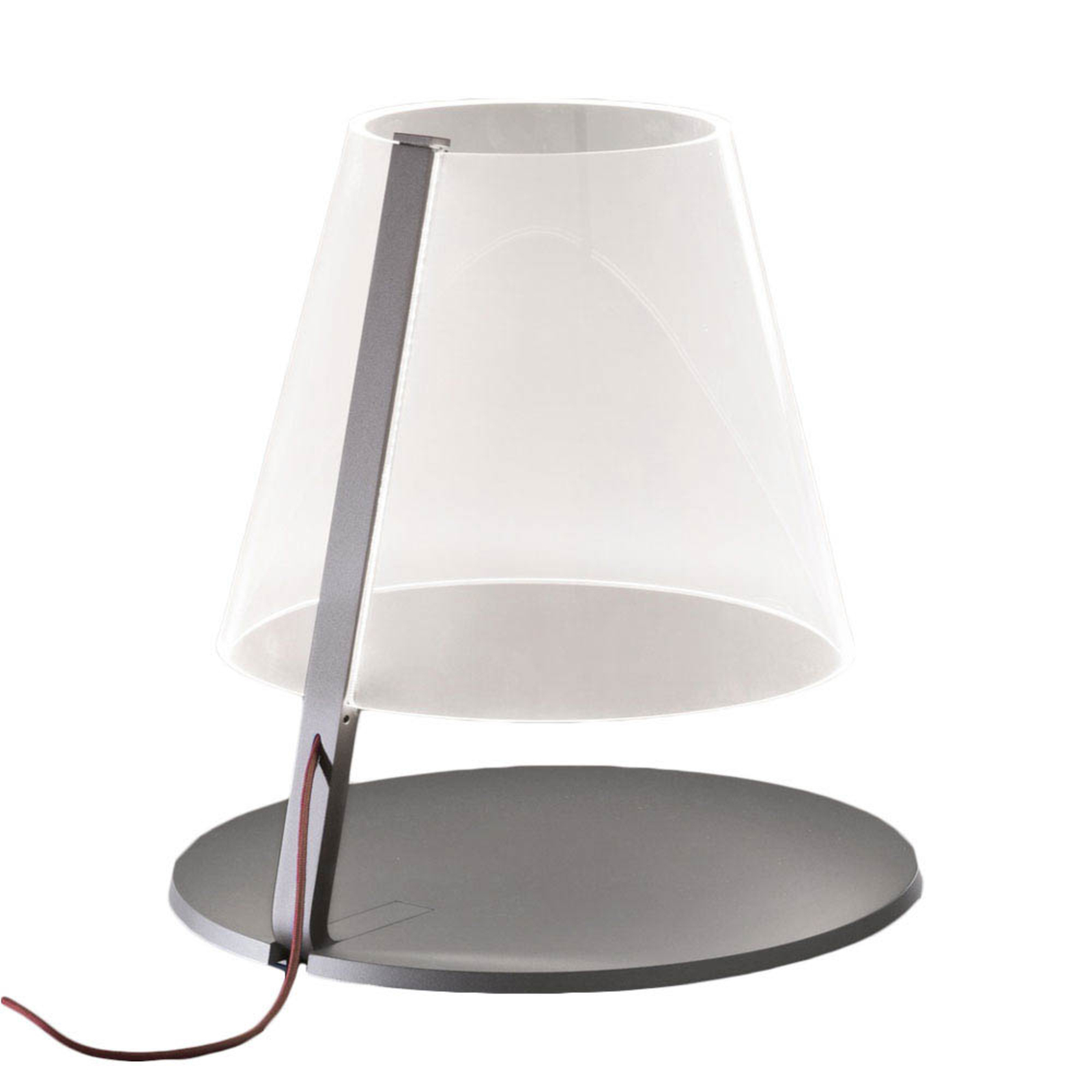 LED stolní lampa Amarcord stmívací, antracit, čirá