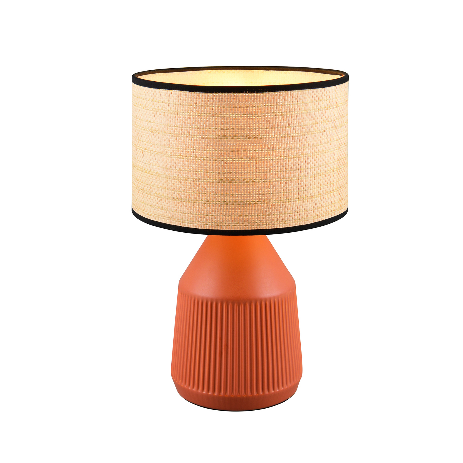 Lampa de masă Formentera, teracotă/bej 43 cm ceramică/hârtie