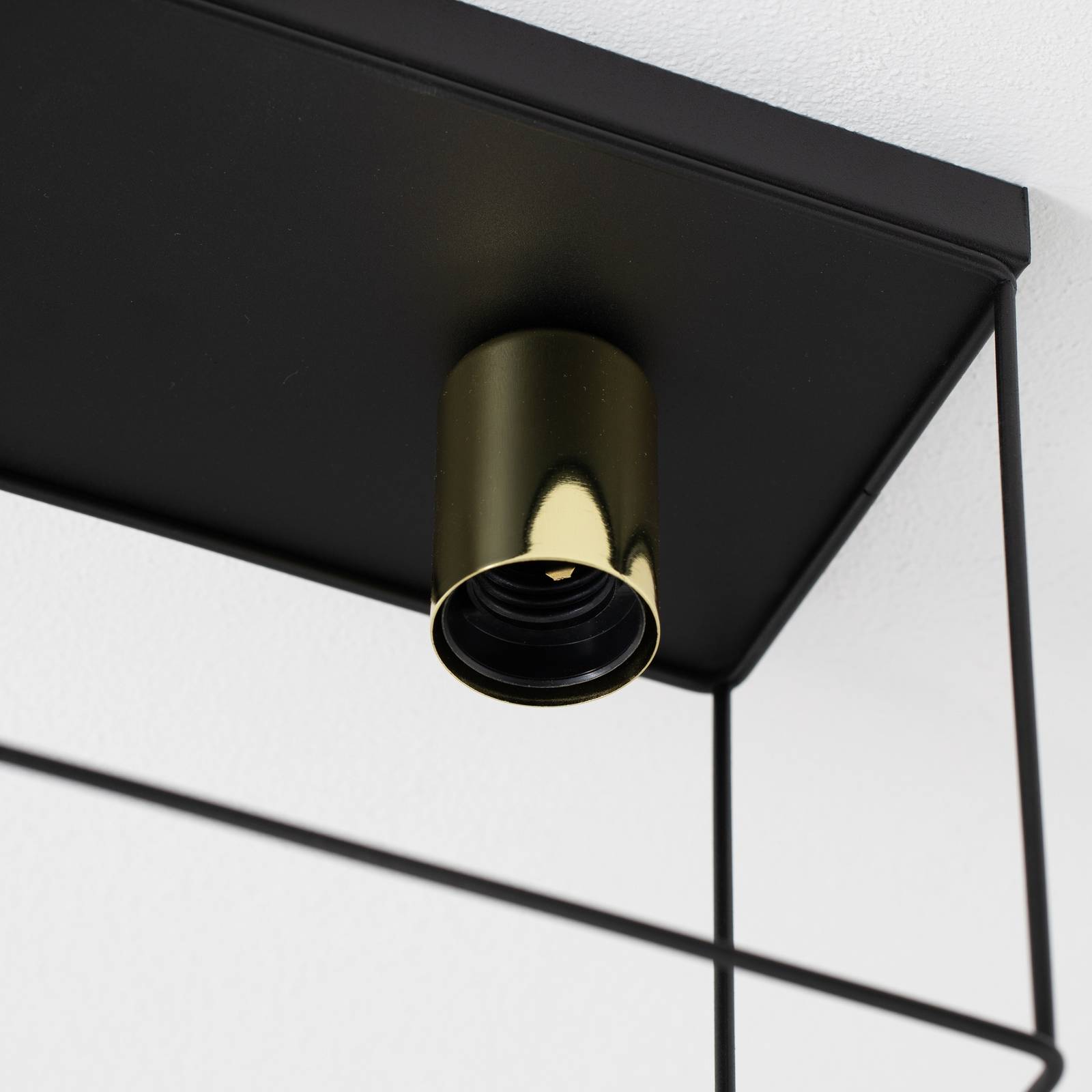 Lampa sufitowa Anna z metalową ramą, 2-punktowa