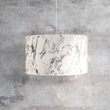 Lámpara colgante Marble, blanco jaspeado