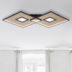 LED-Deckenleuchte Amara, zwei Quadrate