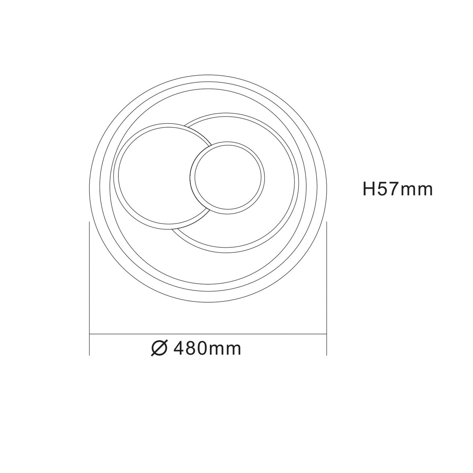 Lampa sufitowa LED Ruiz I, biało-srebrna, Ø 48 cm, CCT Lampa sufitowa LED Ruiz I, biało-srebrna, Ø 48 cm, CCT