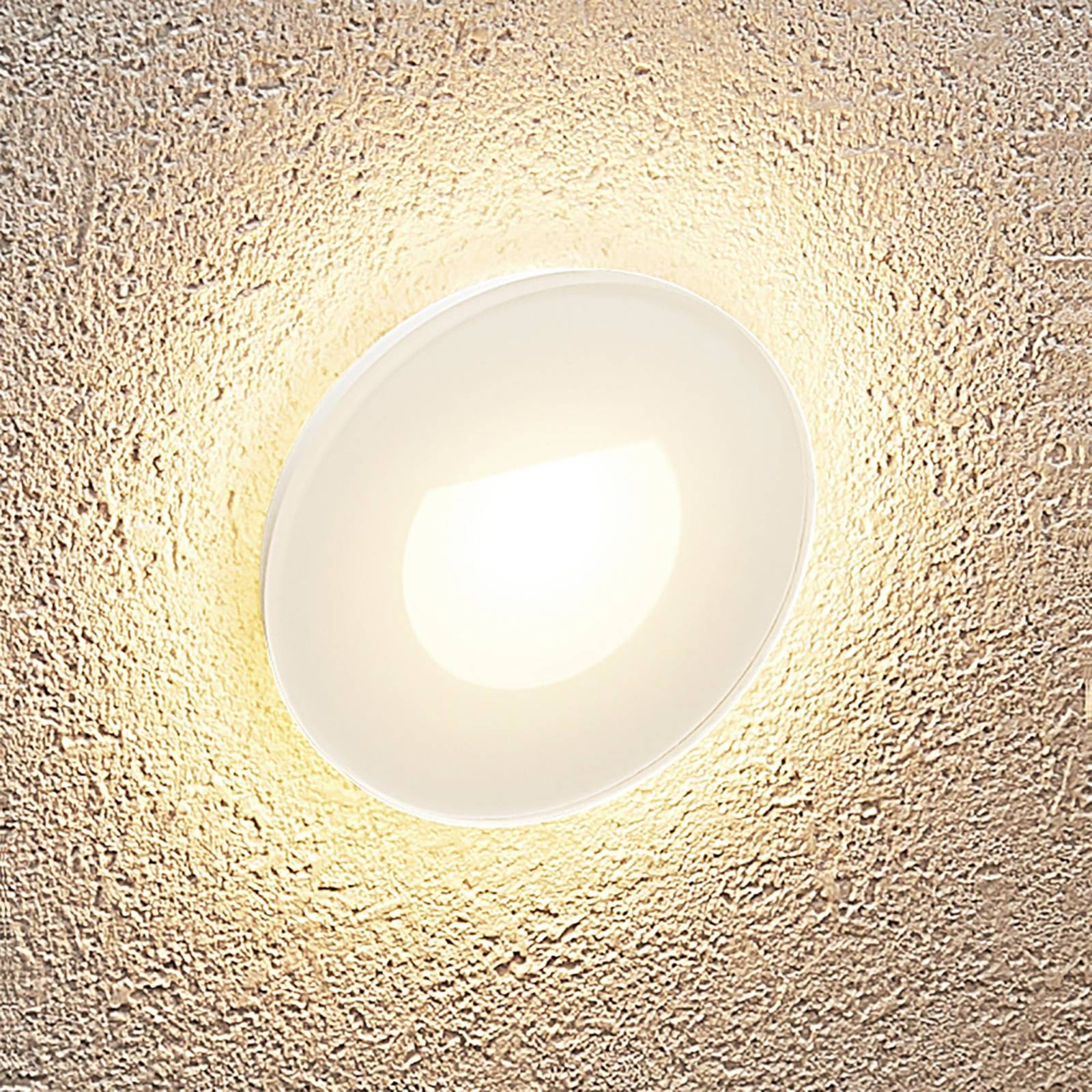 Arcchio Vexi LED indbygningslampe, rund, mat hvid