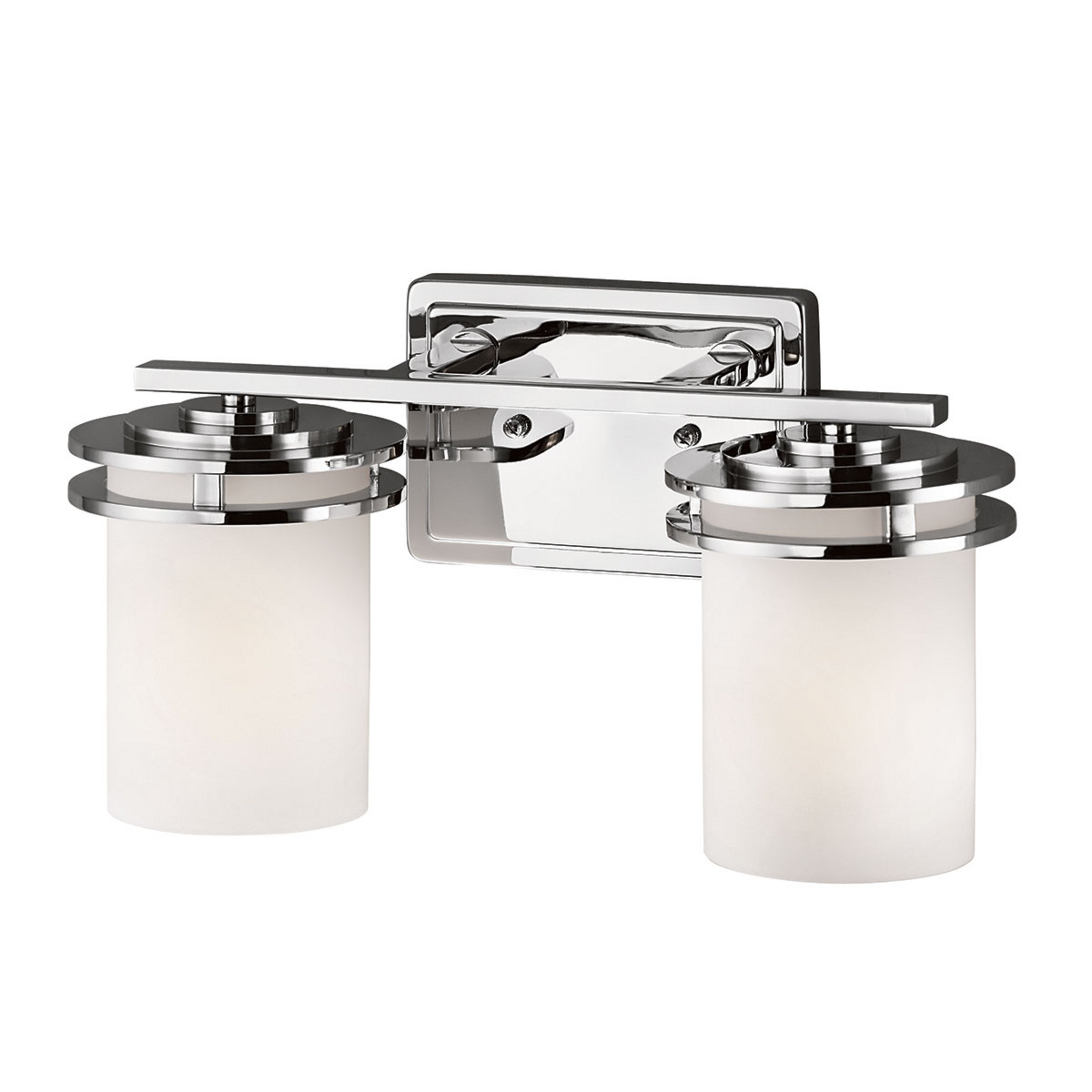 Applique LED Hendrik IP44 chromée/verre, 2 lampes
