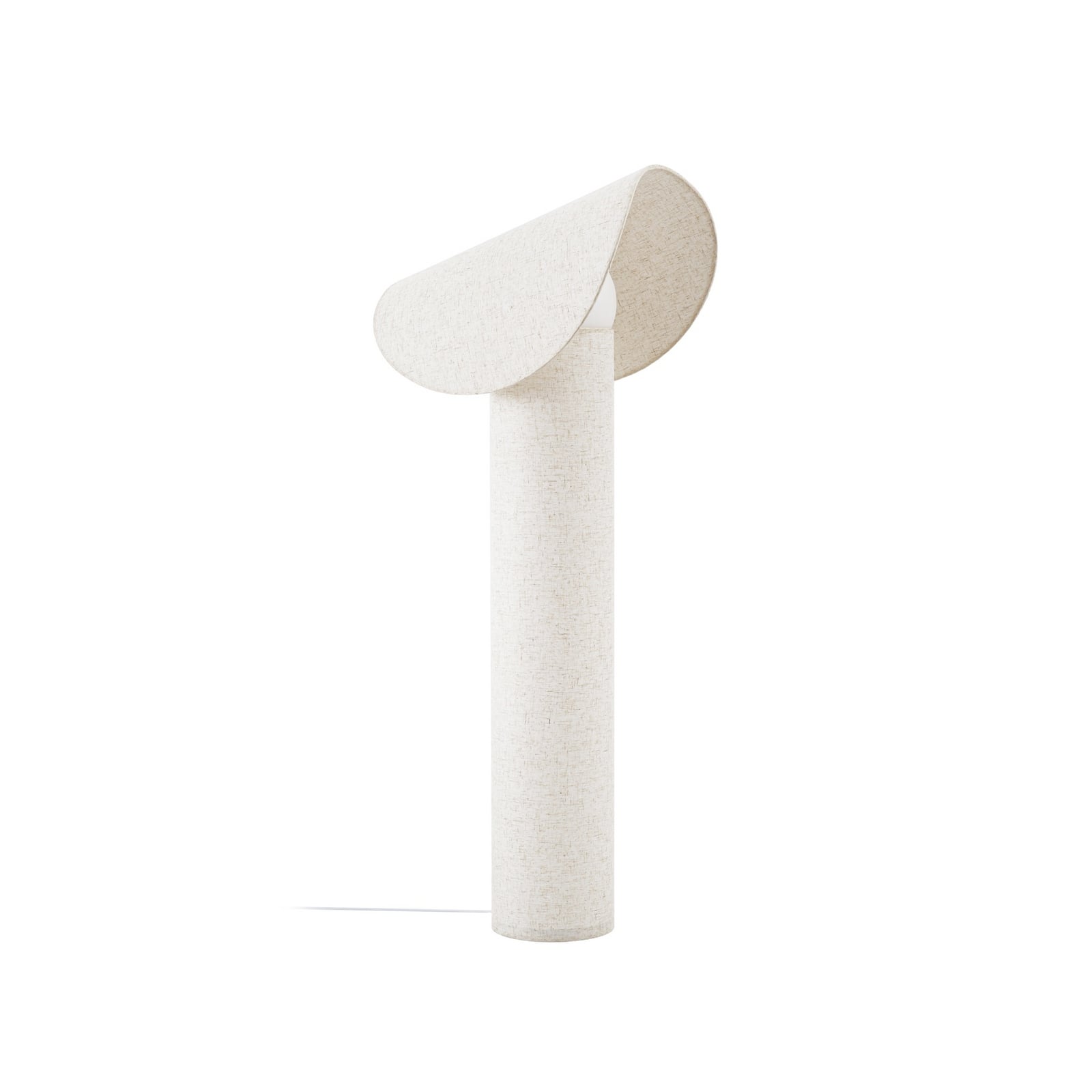 Lampa stojąca LED Lucande Tamani, beżowa, 100 cm, funkcja „ściemniana do