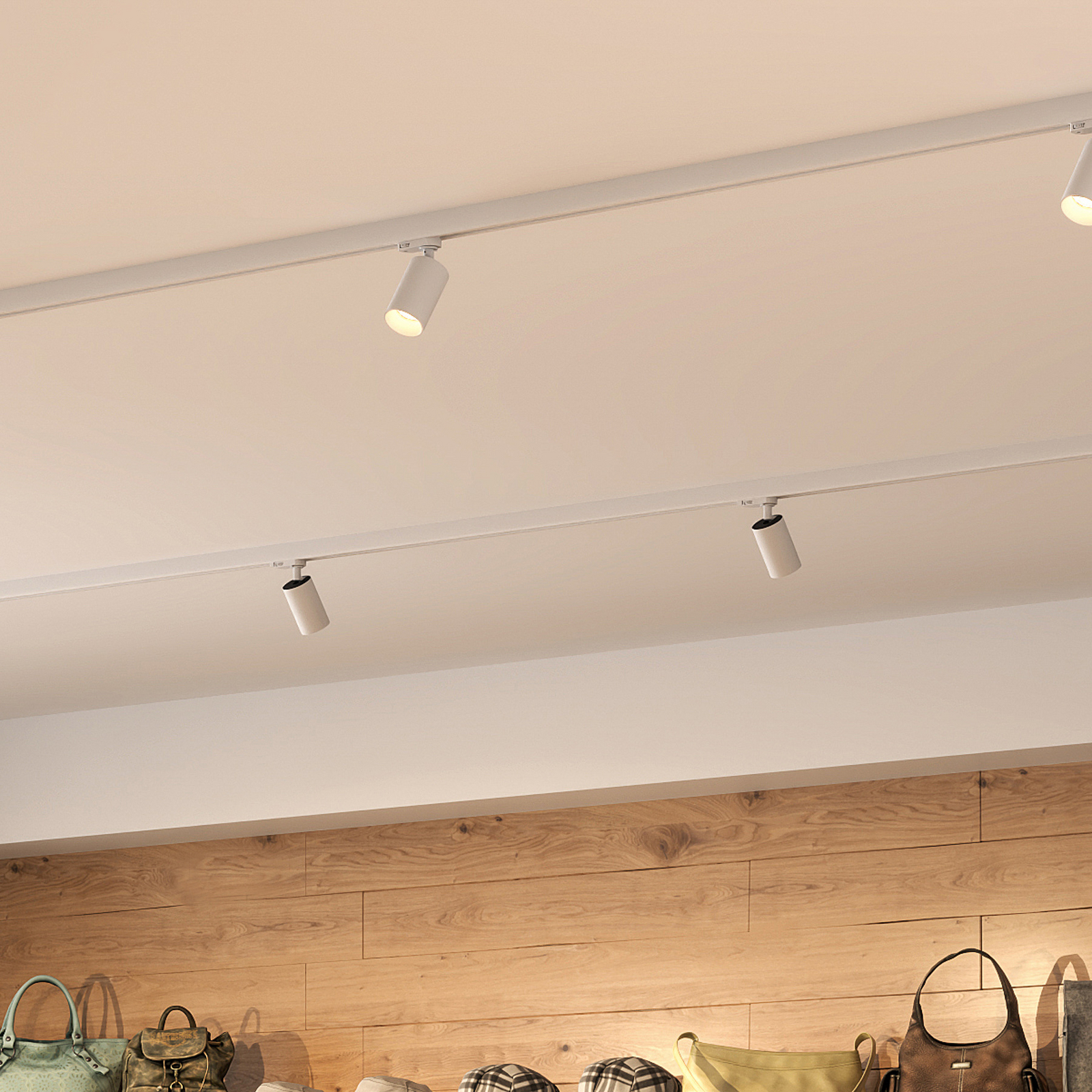 3 körös sínes spot Can, fehér, alumínium, GU10, forgatható, forgatható