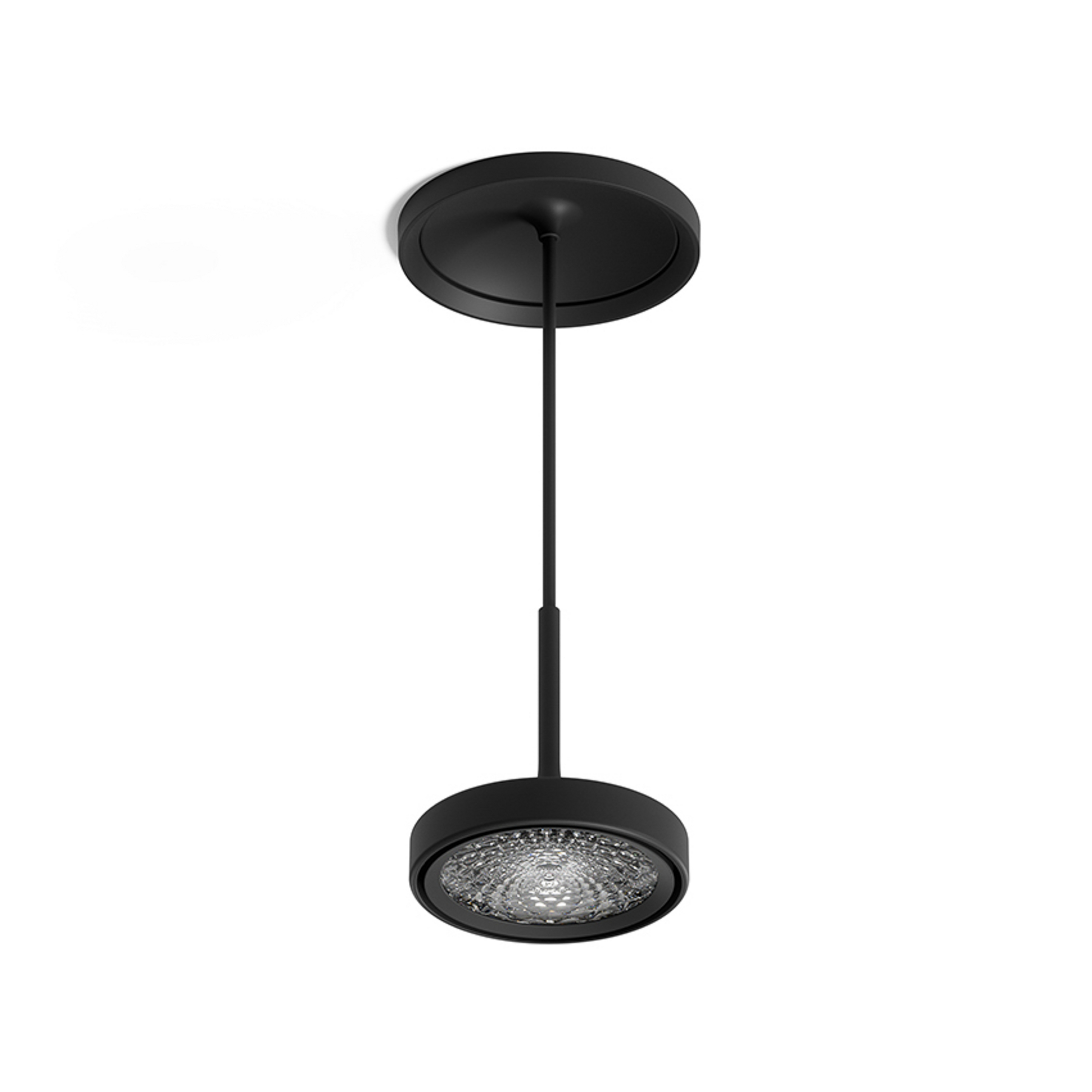Suspension LED Nivo, noire, 50°, encastrable, à intensité variable - Sigor