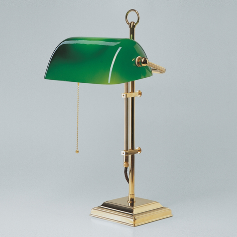 Bankerlampe GITA aus poliertem Messing