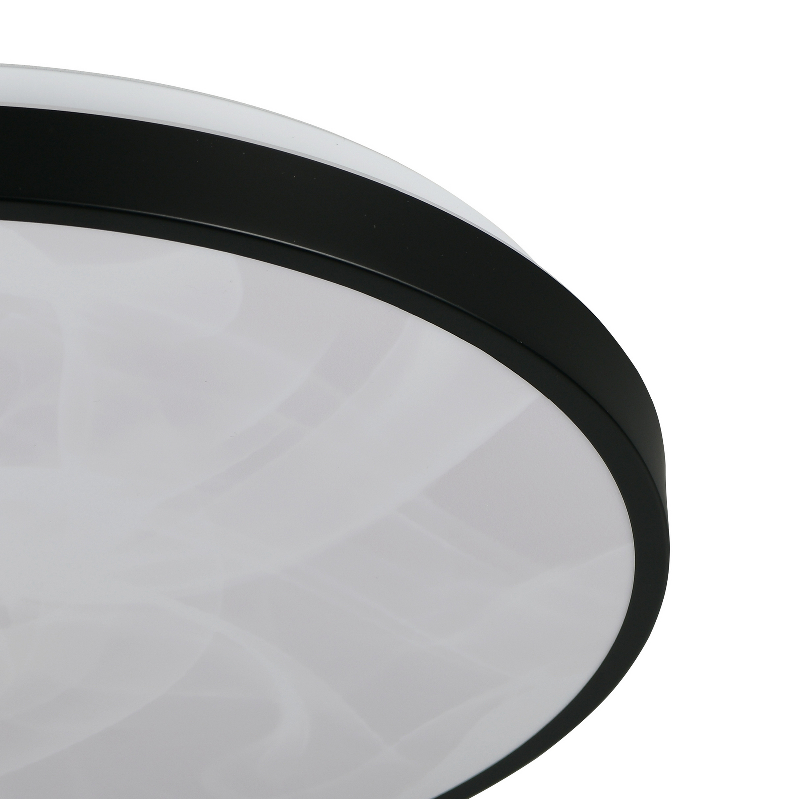 LED-laelamp Fena, mattmust, Ø 38 cm, metall, IP44 LED-laelamp Fena, mattmust, Ø 38 cm, metall, IP44