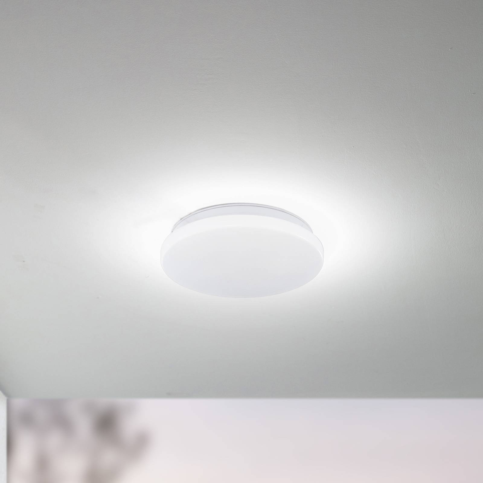 Lindby plafonnier d’extérieur LED Kirkola 3000 K Ø 26 cm blanc