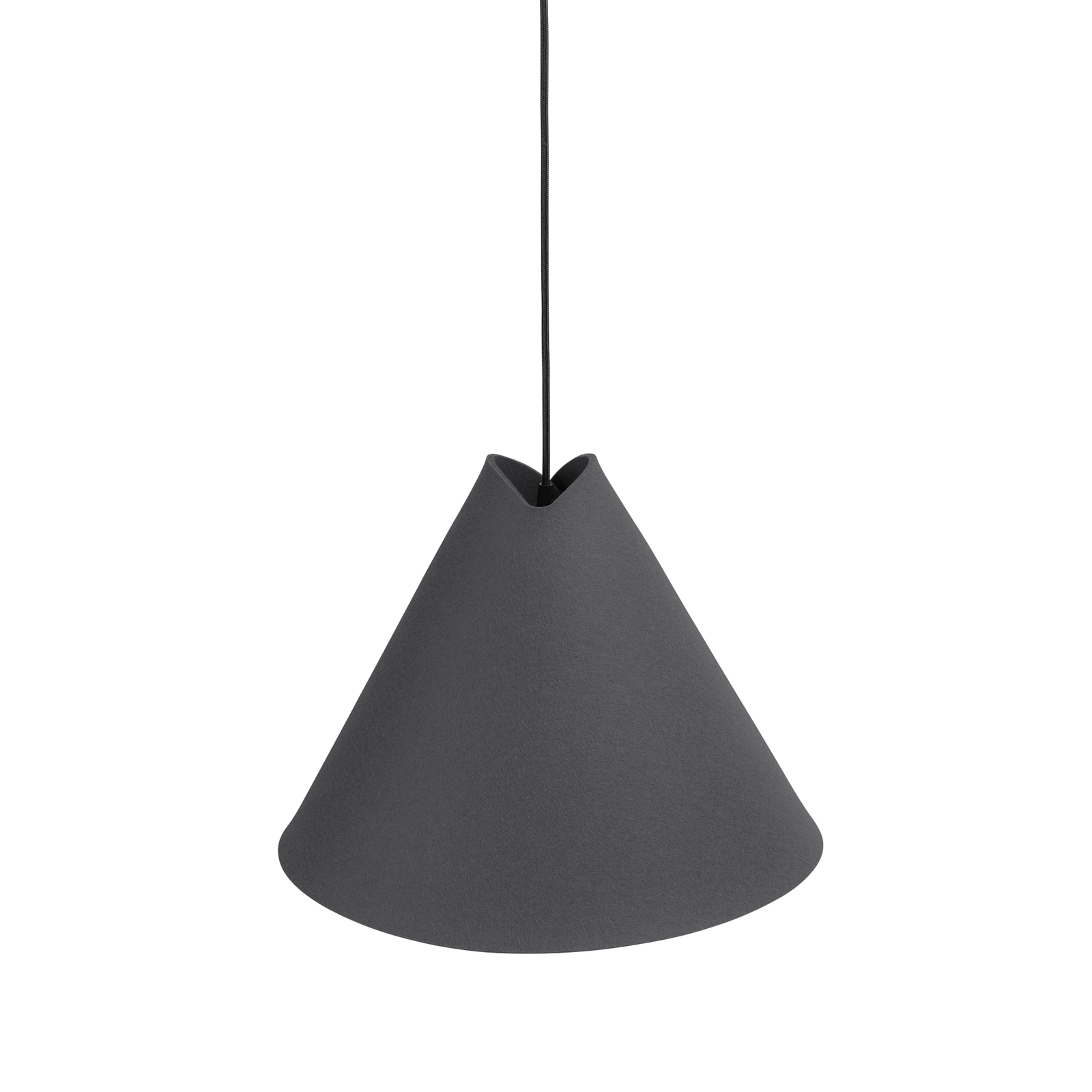 ALMUT 0314 pendant light conical 1-bulb stone-grey