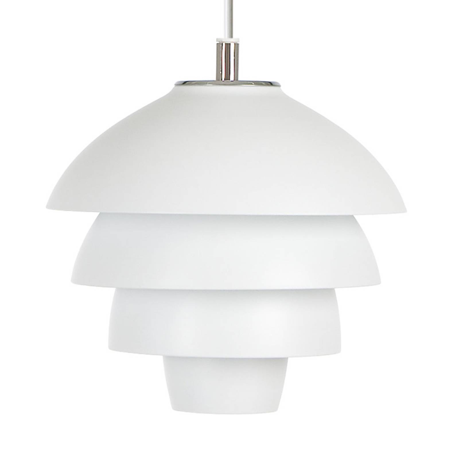 Lampa wisząca Valencia, Ø 18 cm, biała, z wtyczką