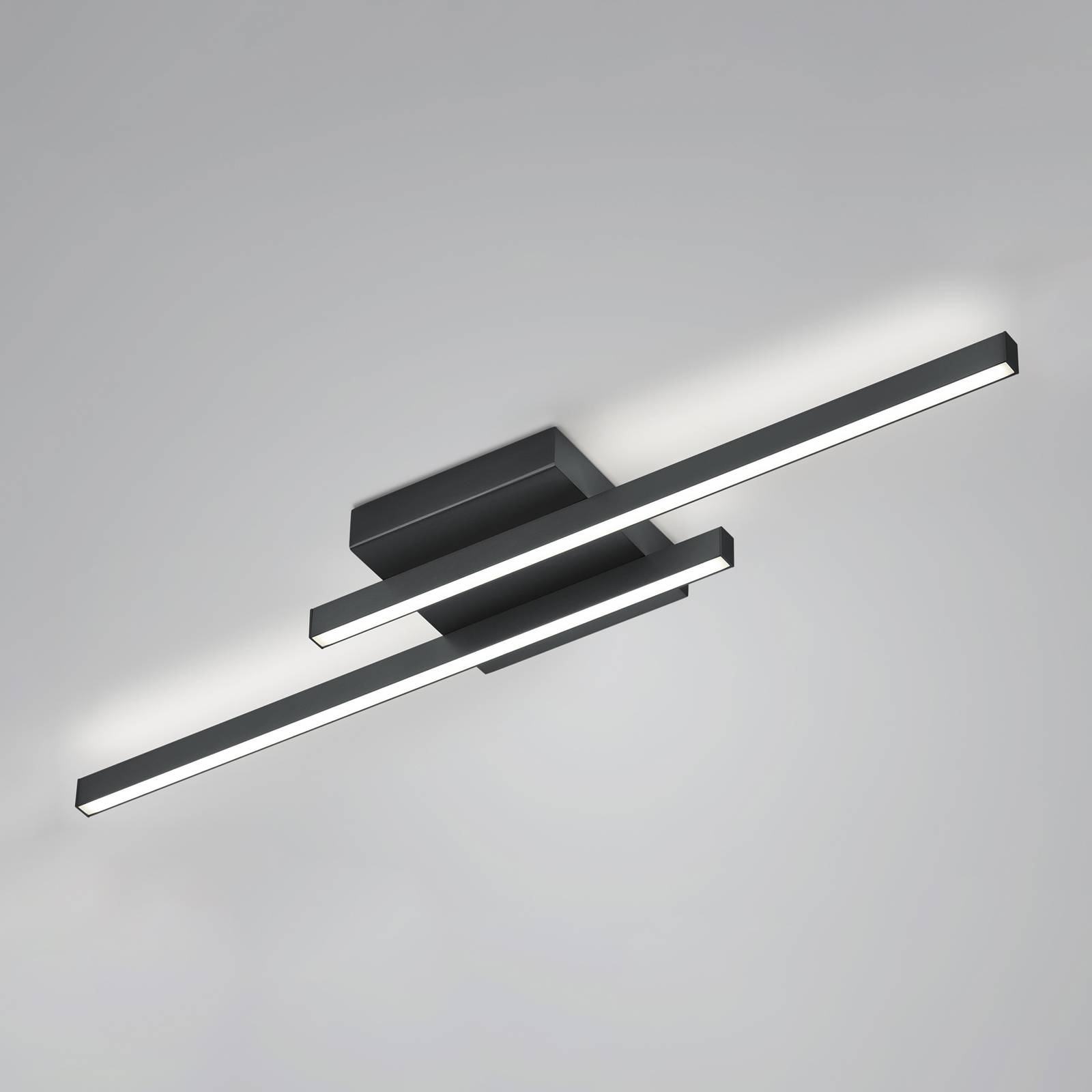 E-shop Stropné LED svetlo Nuri up/down 2-plameňové čierna