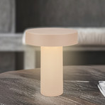 Bito LED rechargeable table lamp, beige/beige, height 20 cm, IP44