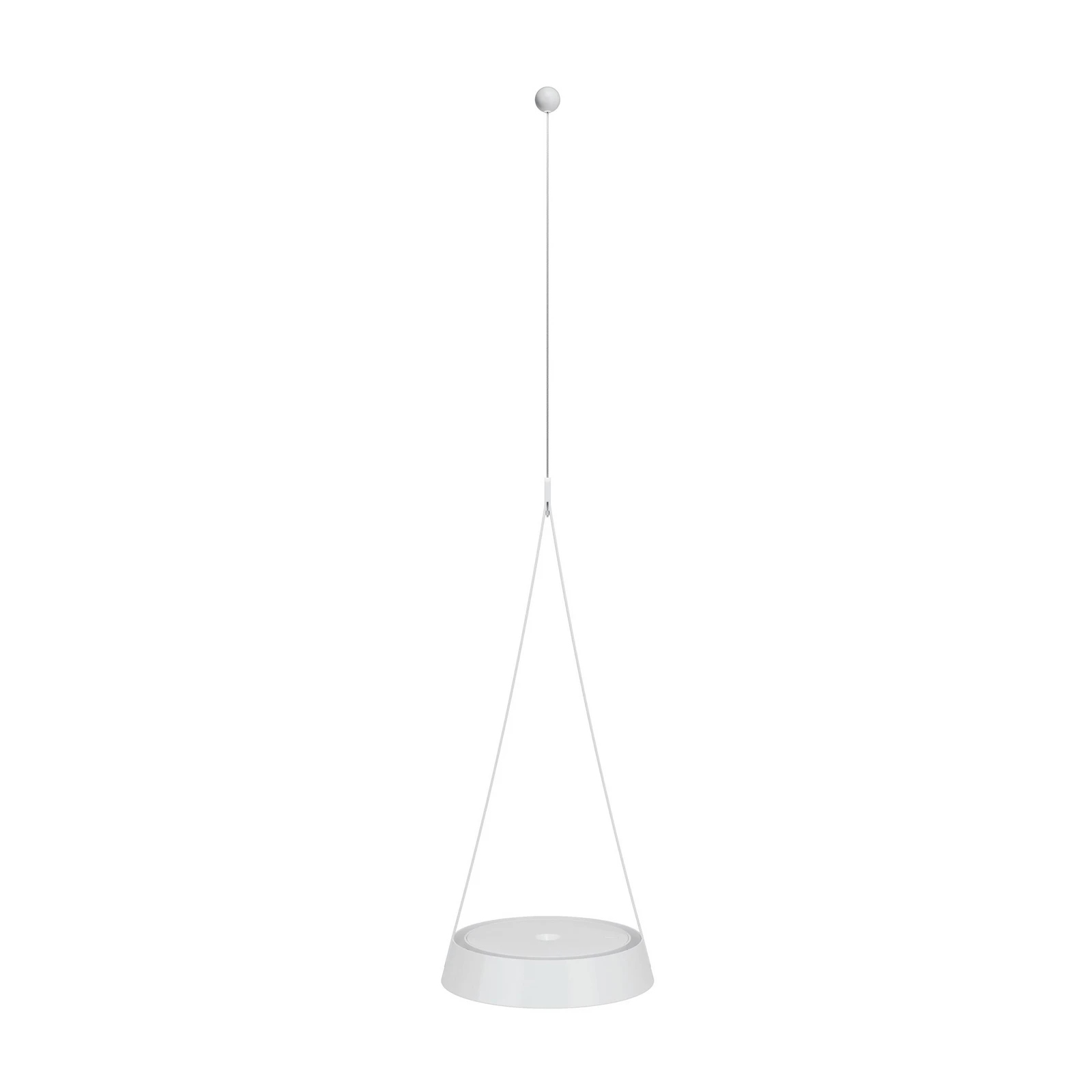 LED akumulatoru piekaramā lampa Mahina, balta, Ø 17 cm, metāls, CCT