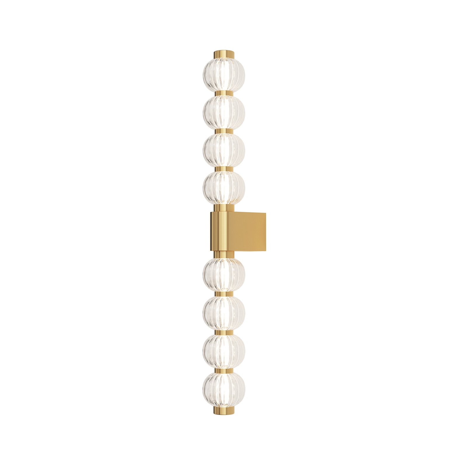 Maytoni Amulet LED wall light, linear, 76 cm, clear / gold