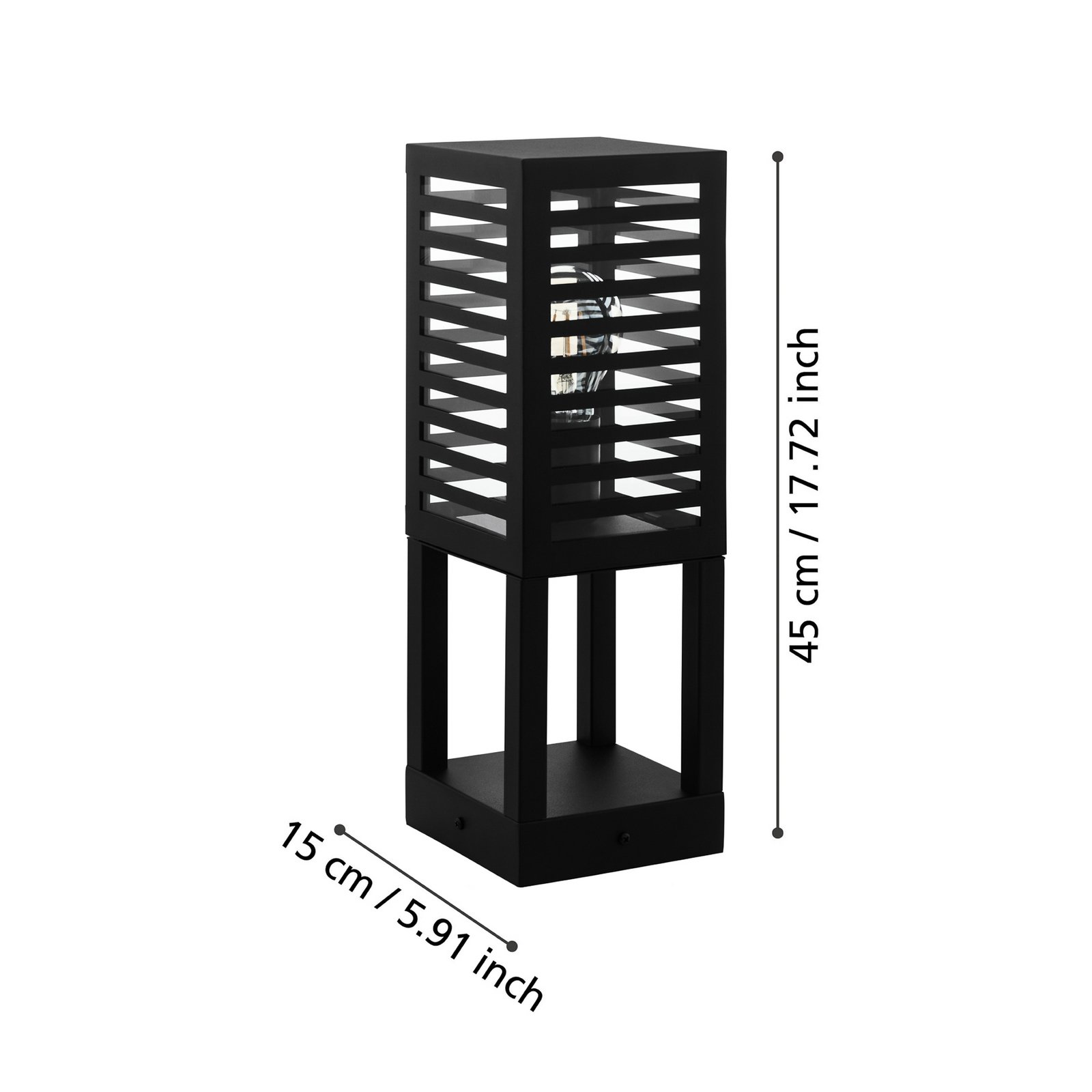 Luminaire pour socle Alamonte 3, noir