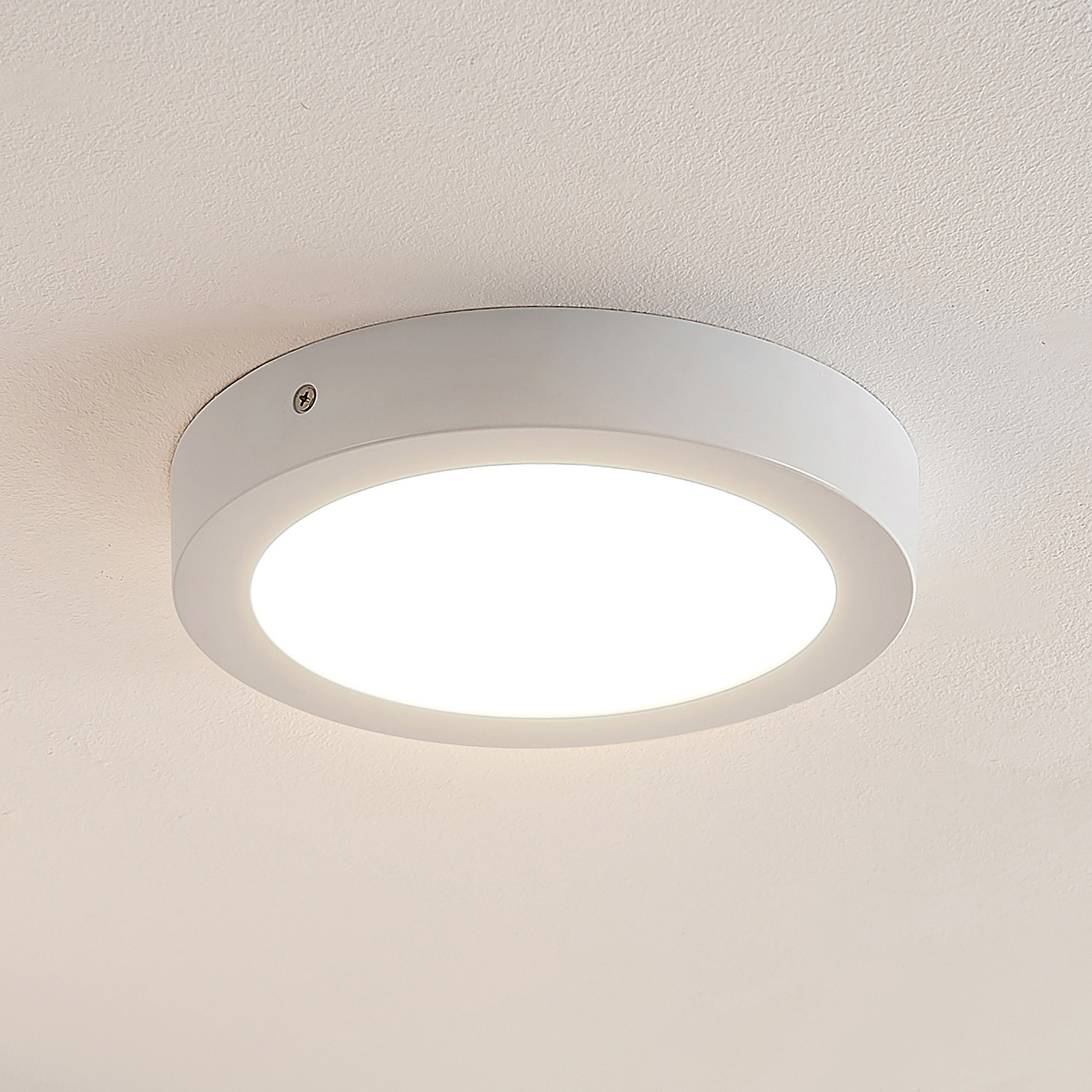ELC Merina LED ceiling light white, 21.5 cm, for Living / Dining Room, aluminium, 18 W, energy efficiency: A+, H: 3.5 cm