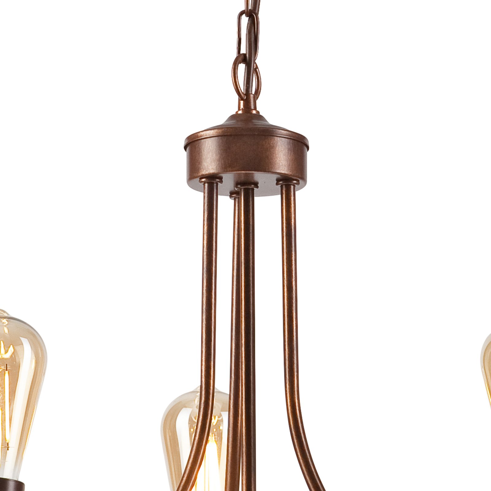 Euluna Gina lámpara de araña en marrón, 3 luces
