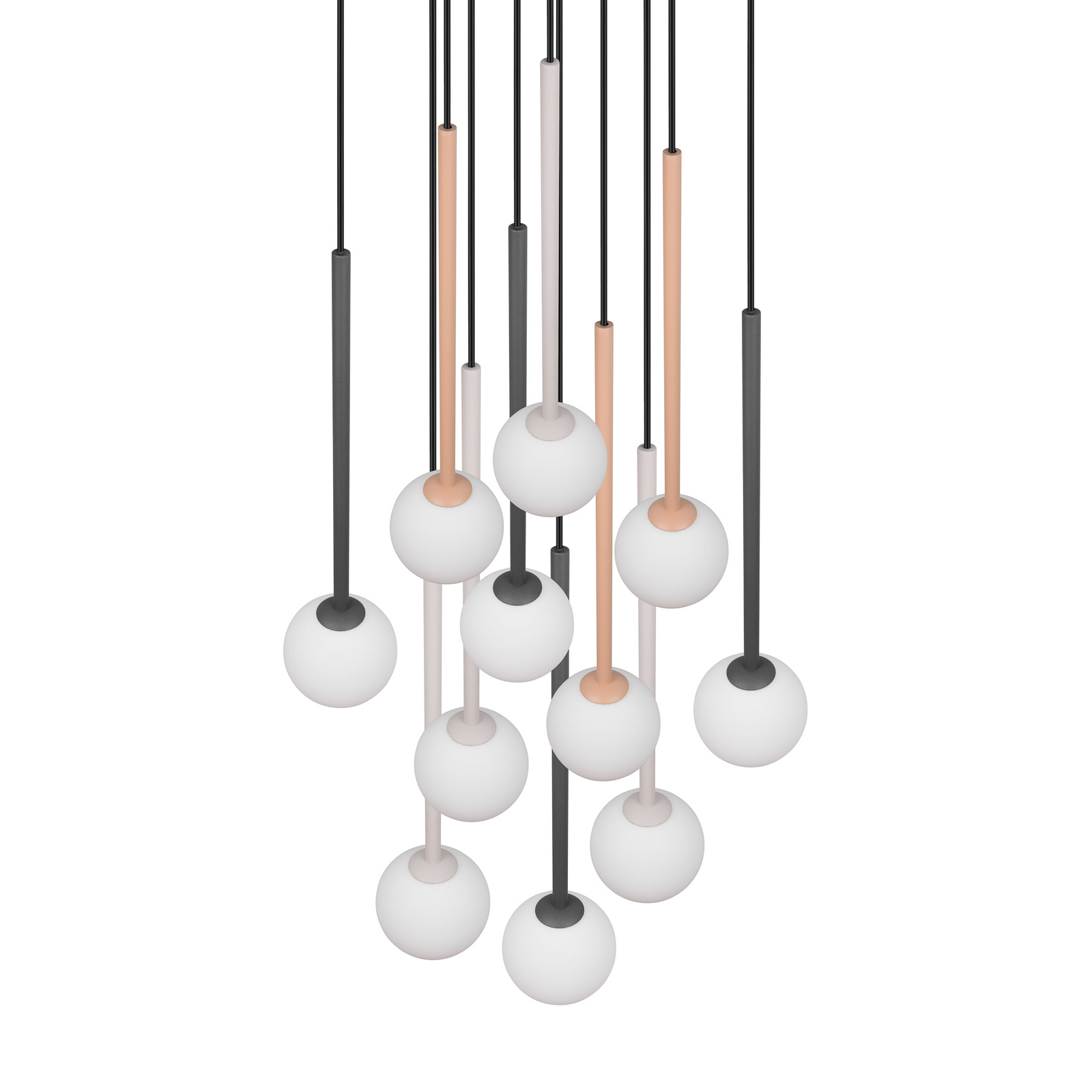 Piekaramā lampa „Firano“, krāsaina, Ø 66 cm, metāla, 11-spuldzīga. Piekaramā lampa „Firano“, krāsaina, Ø 66 cm, metāla, 11-spuldzīga.