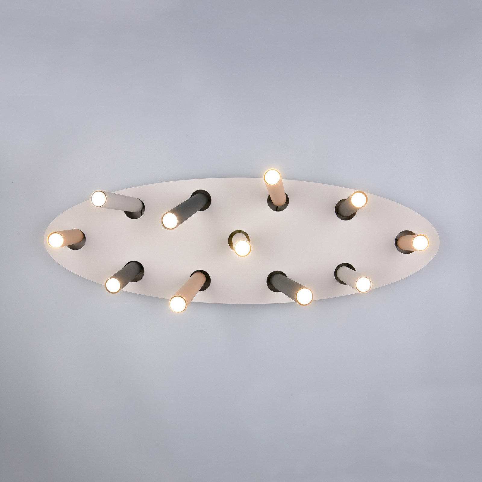 Trio Lighting Таванна лампа „Terloa“, цветна, дължина 110 см, метална, с 11 лампички.