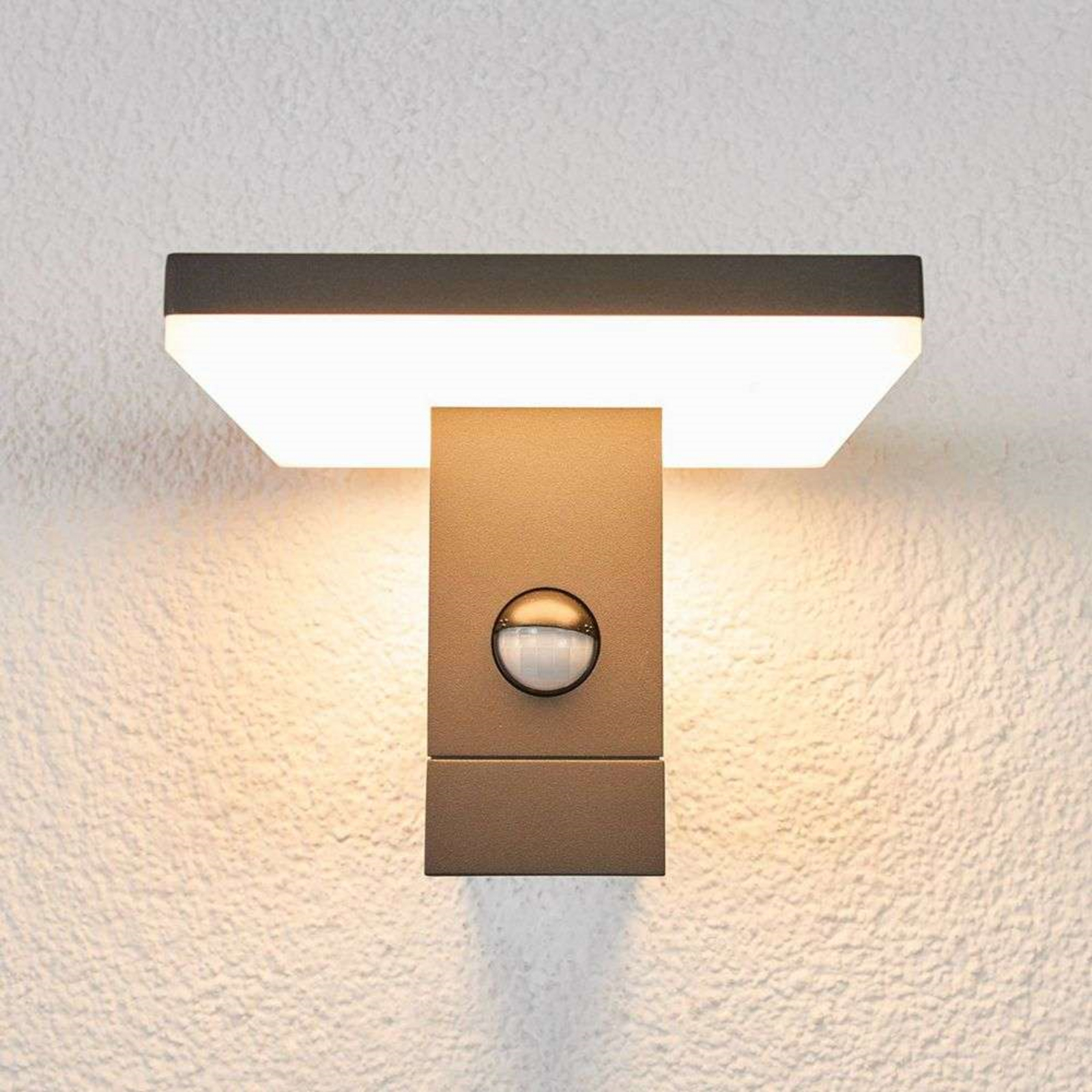 Olesia Utomhus Vägglampa w/Sensor Dark Grey/Opal - Lucande